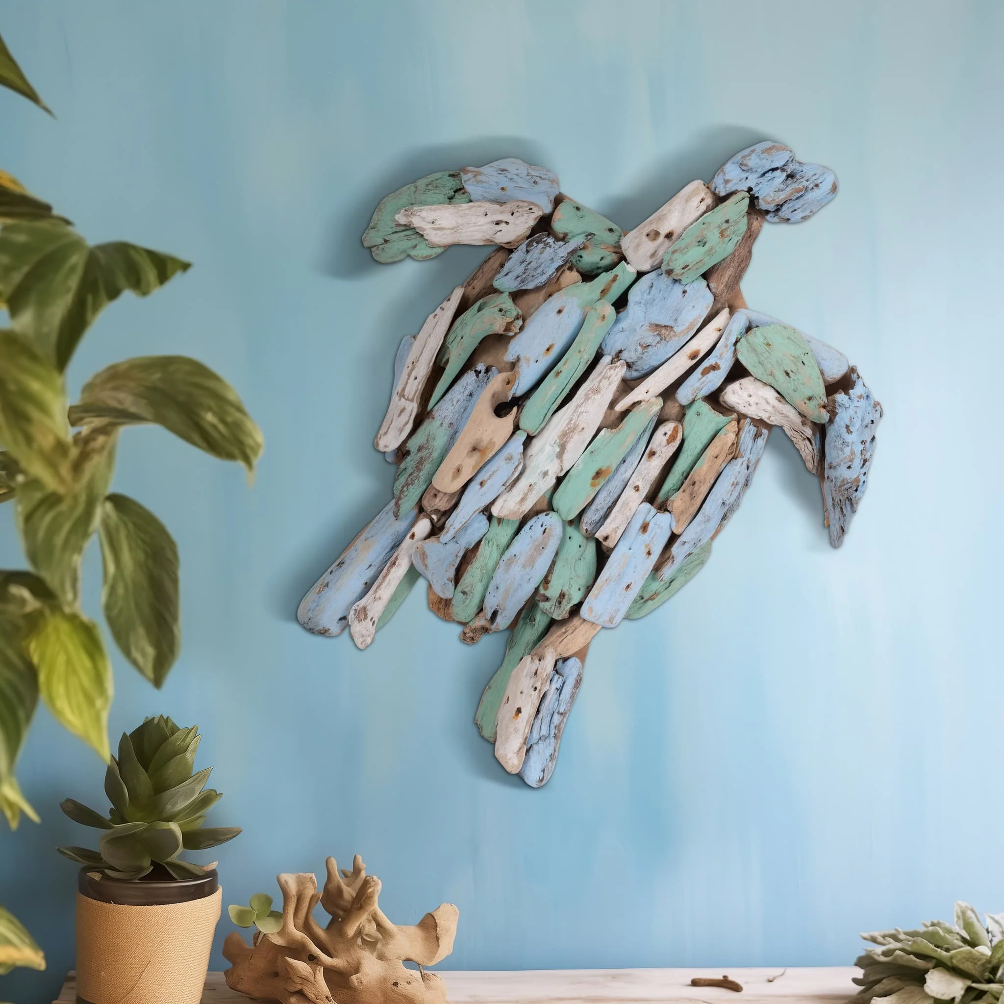 Driftwood, 13"l Multicolored Turtle - Image 8