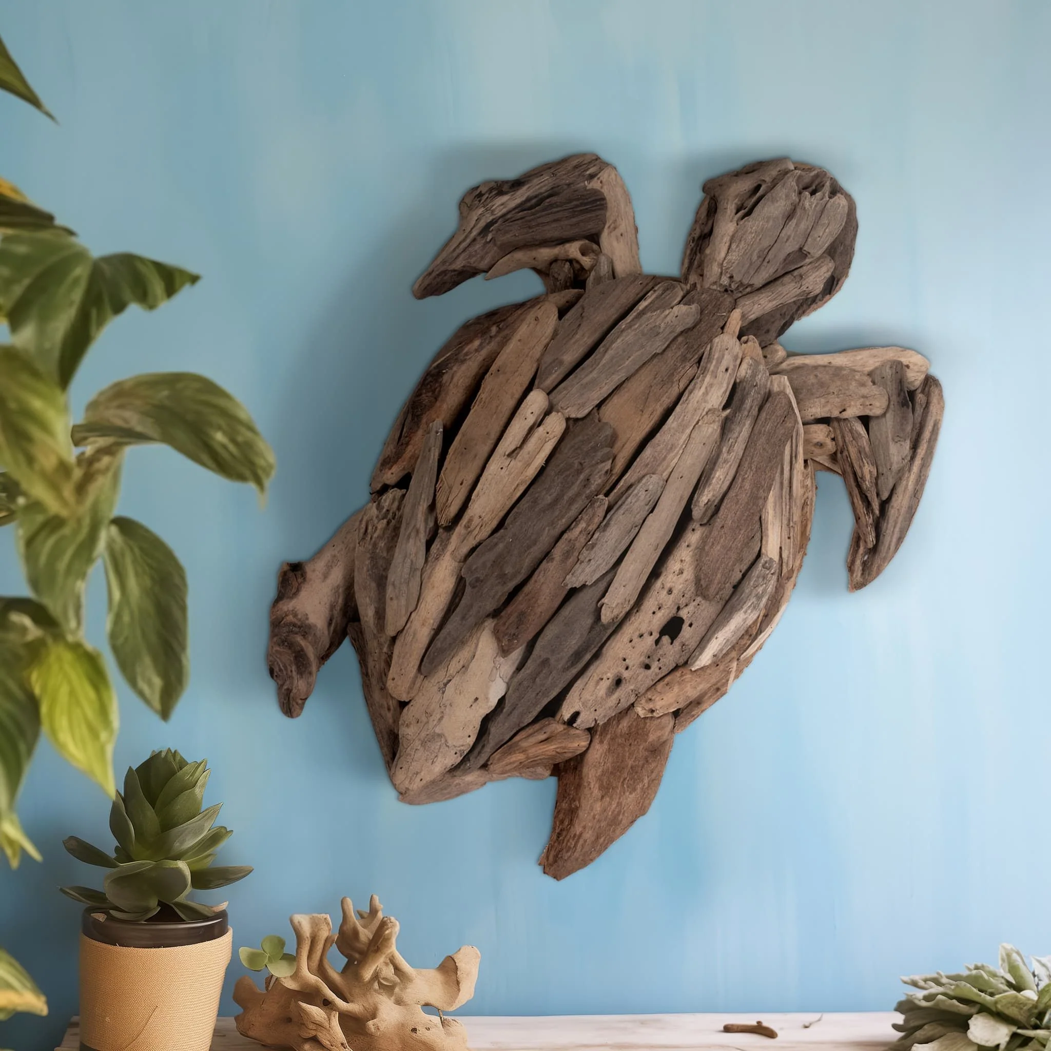 Driftwood, 22"h Turtle Deco, Natural - Image 9