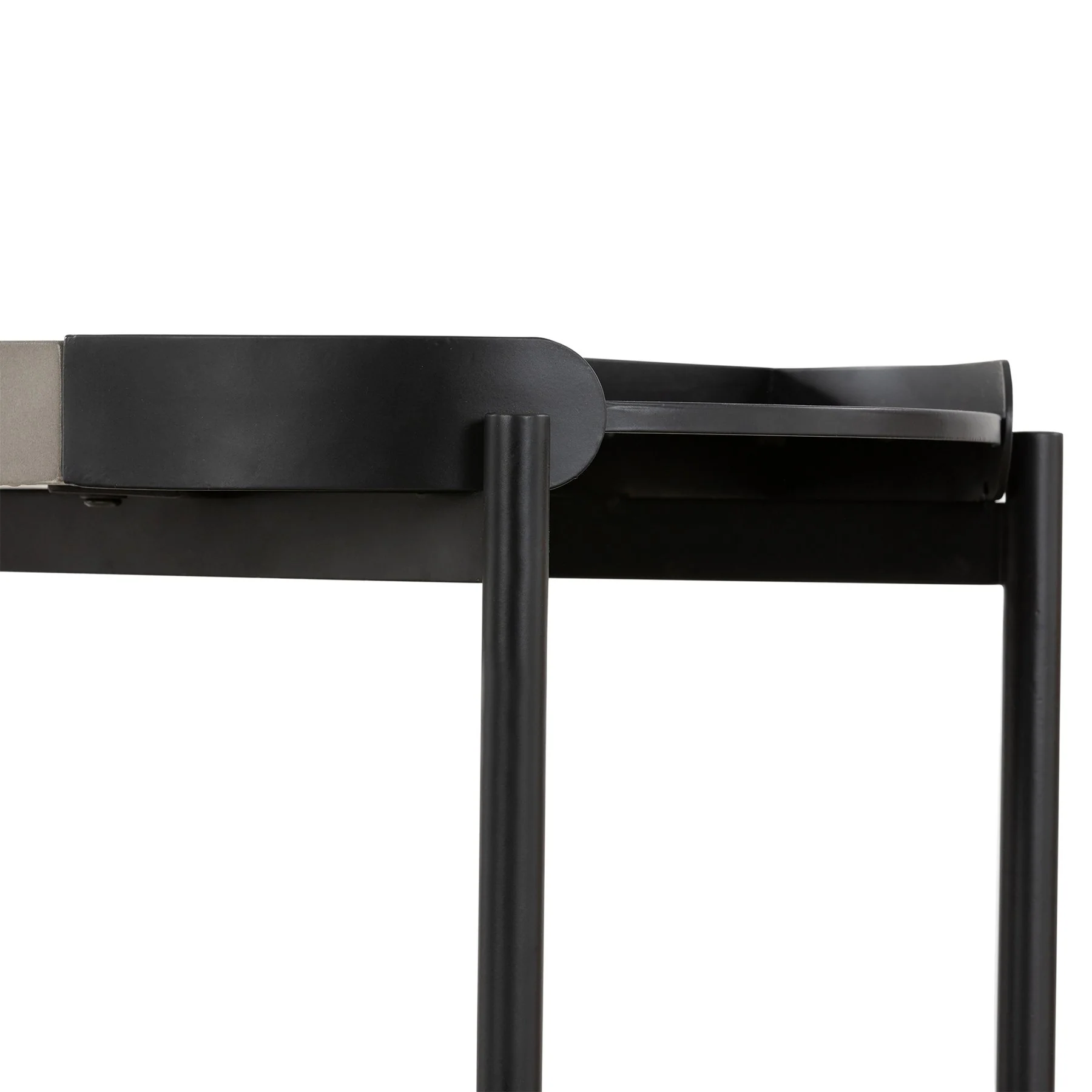 Dua Concrete and Black Metal Modern Console Table - Image 6