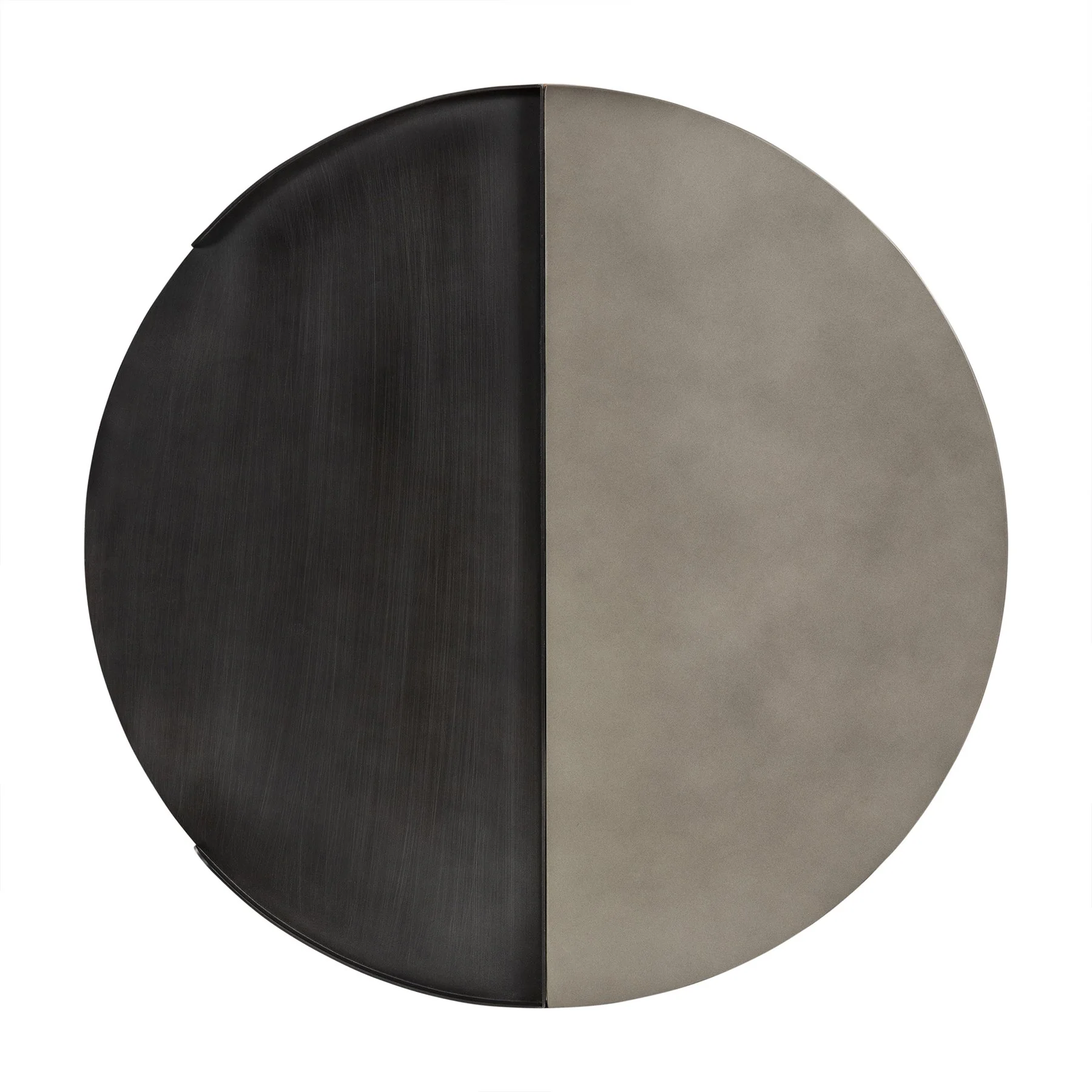 Dua Concrete and Metal Round Modern Coffee Table - Image 5