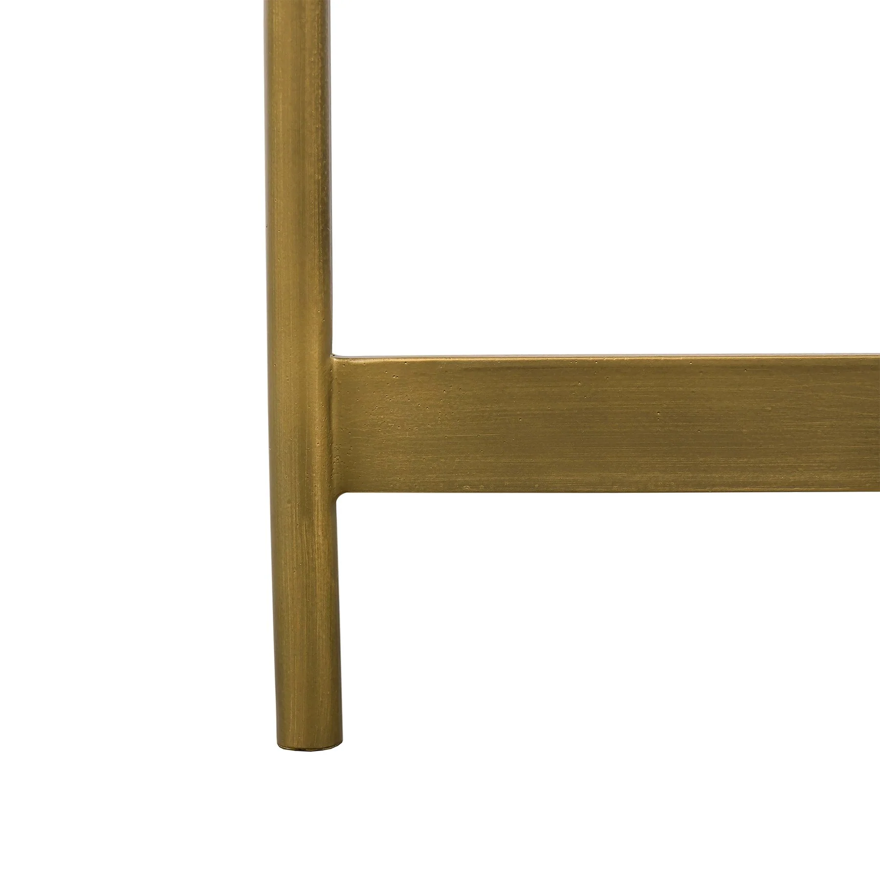Dua Gray Concrete Coffee Table with Antique Brass - Image 7