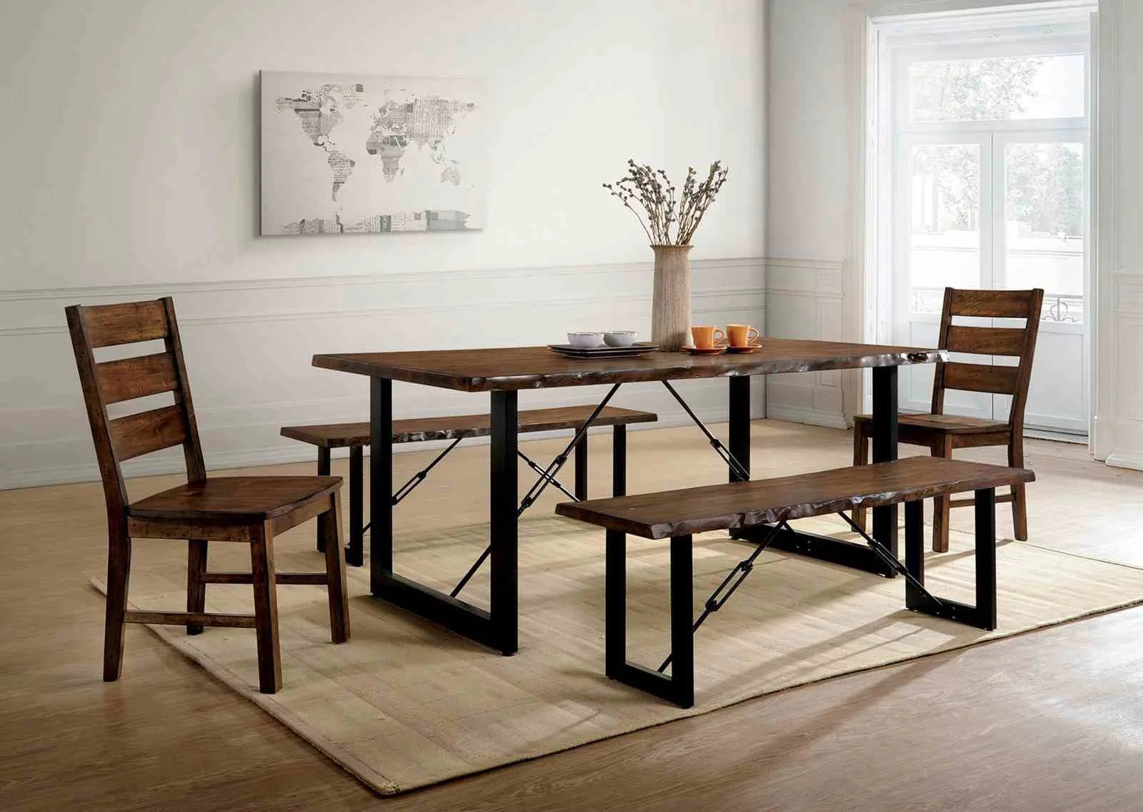 Dulce 6 Pc. Dining Table Set w/ Bench - Image 3