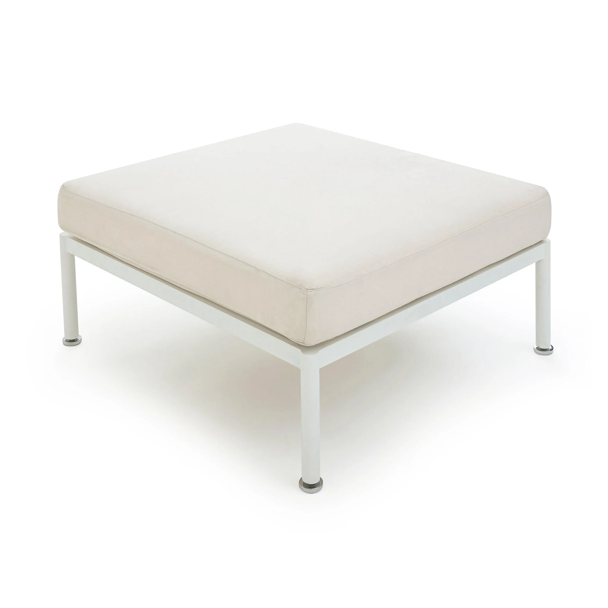 Dunes Cream Outdoor Ottoman - Image 3