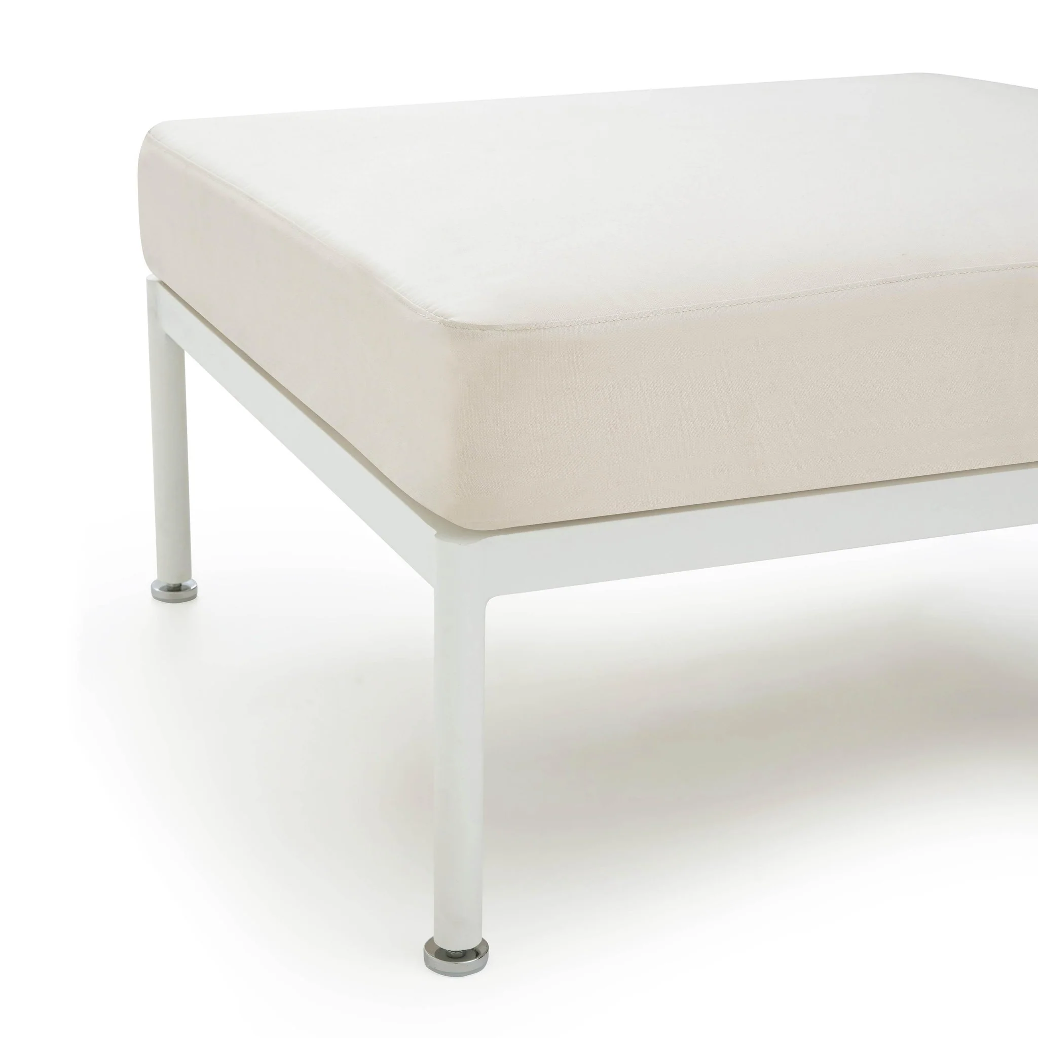 Dunes Cream Outdoor Ottoman - Image 5