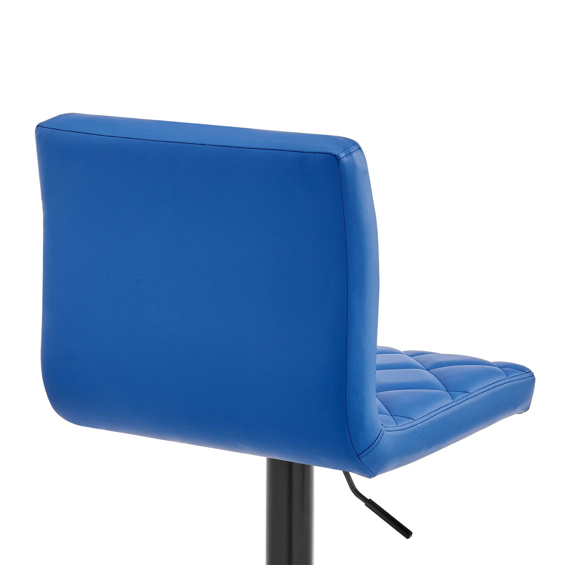 Duval Adjustable Blue Faux Leather Swivel Bar Stool - Image 7