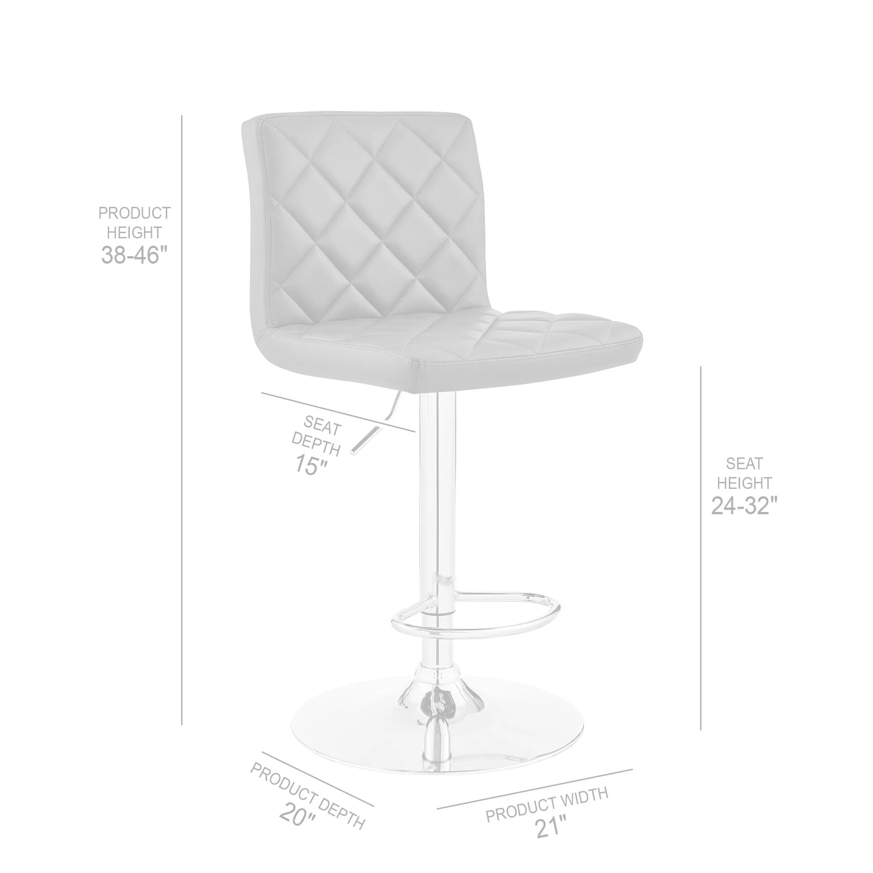 Duval Adjustable Blue Faux Leather Swivel Bar Stool - Image 8
