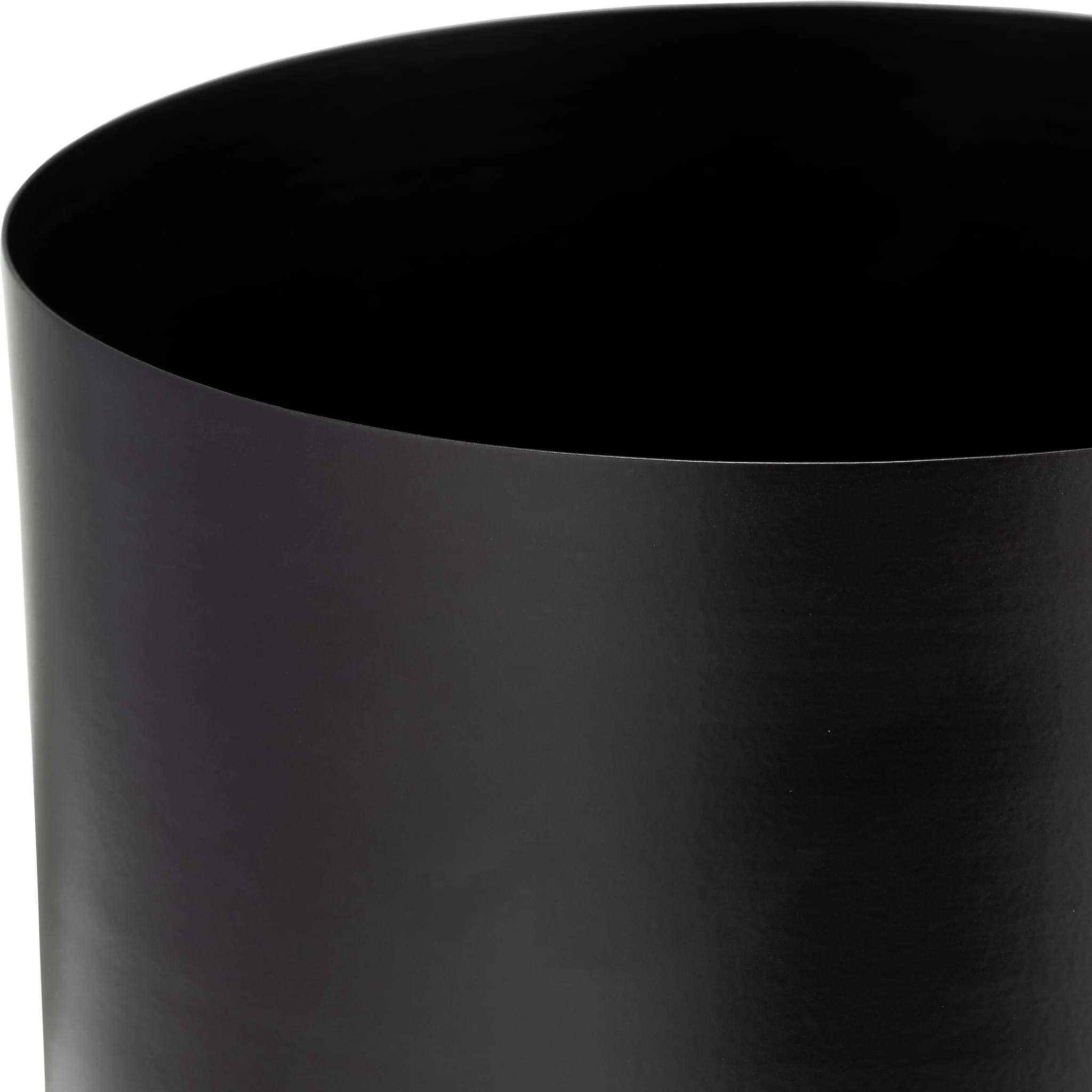 Ec Metal,6",flat Round Base Planter,black - Image 2
