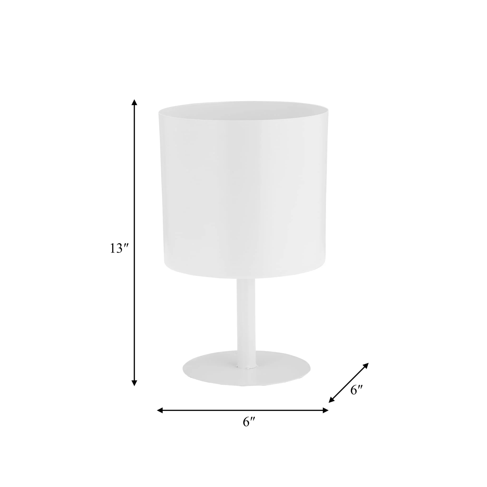 Ec Metal,6",flat Round Base Planter,white - Image 6