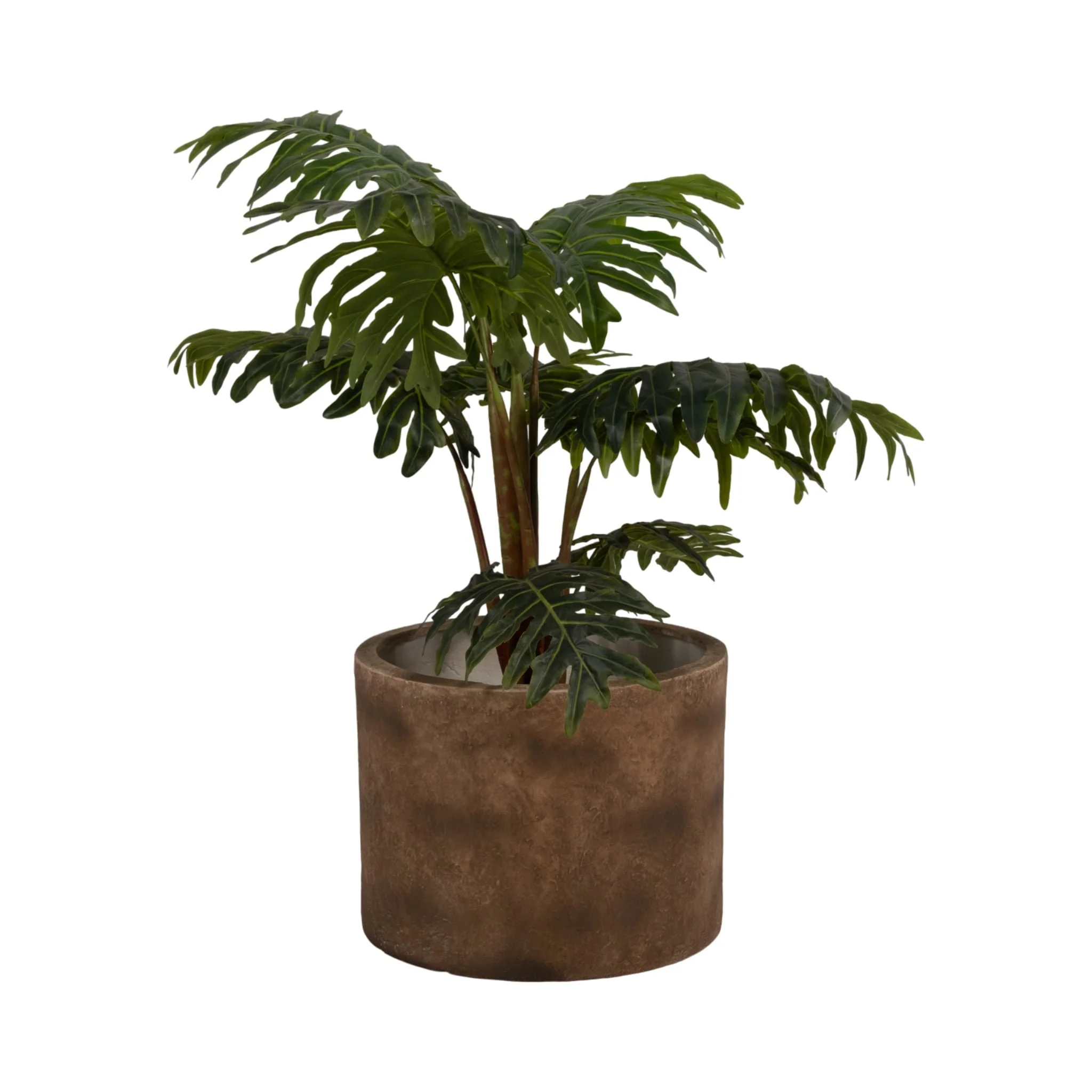 Ec Resin, 24"d Round Planter, Brown - Image 2