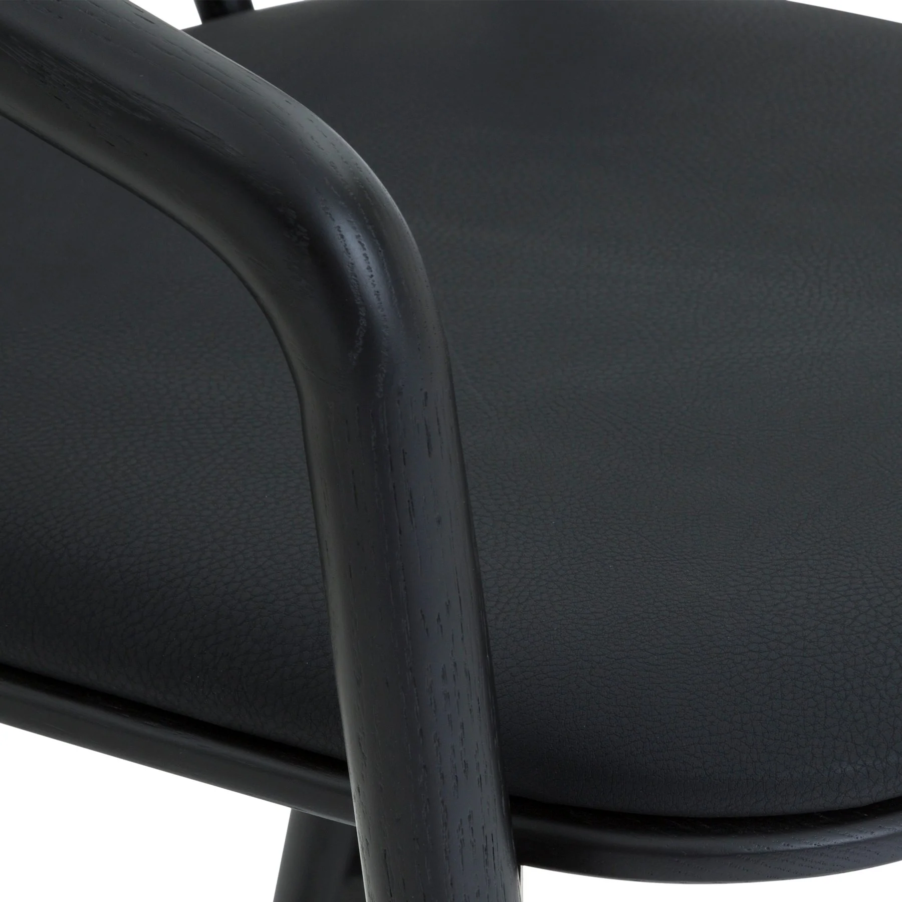 Echo Black Oak Wood and Faux Leather Bar Stool - Image 10