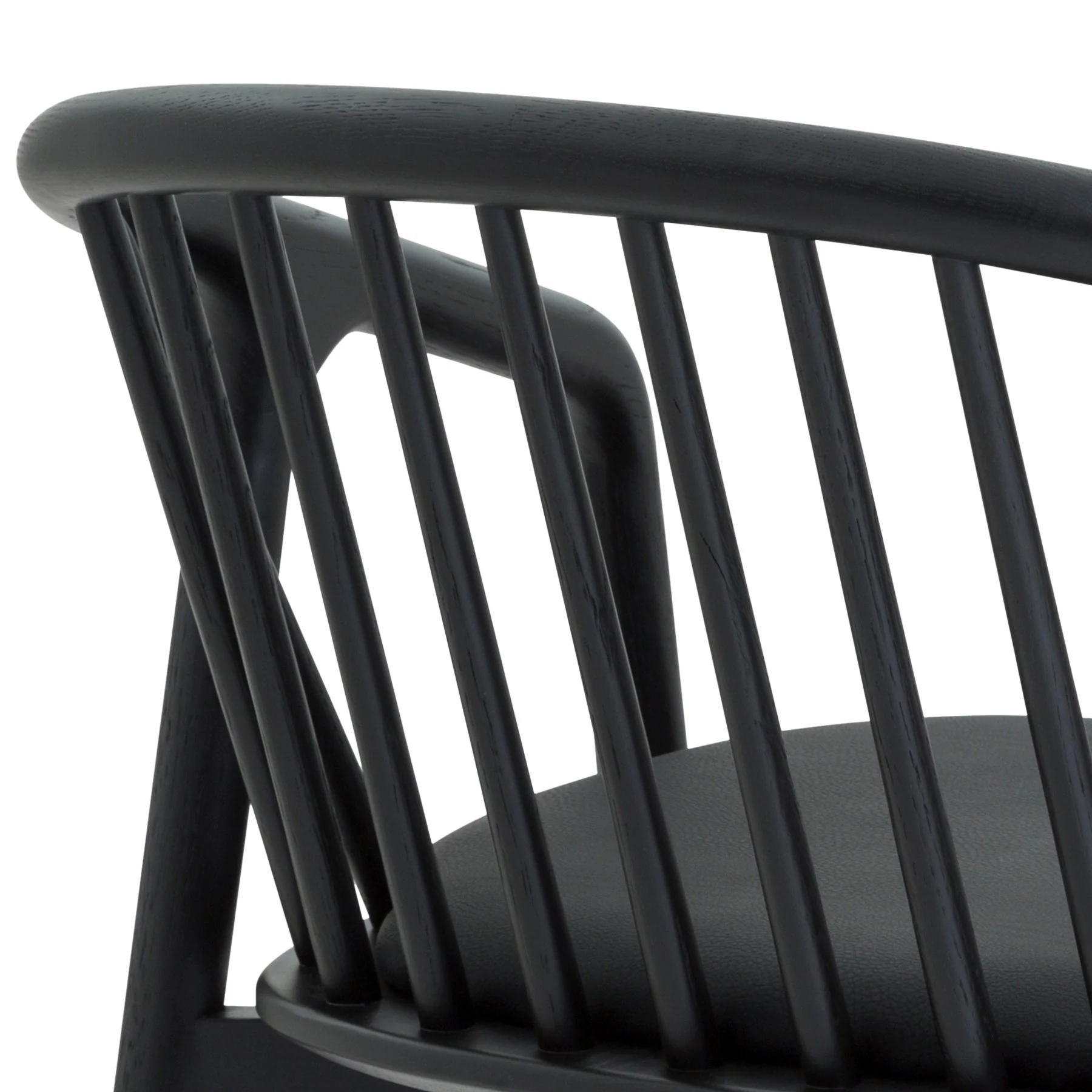 Echo Black Oak Wood and Faux Leather Bar Stool - Image 9