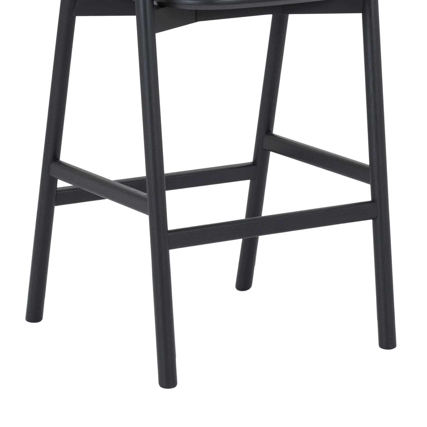 Echo Black Oak Wood and Faux Leather Counter Stool - Image 7