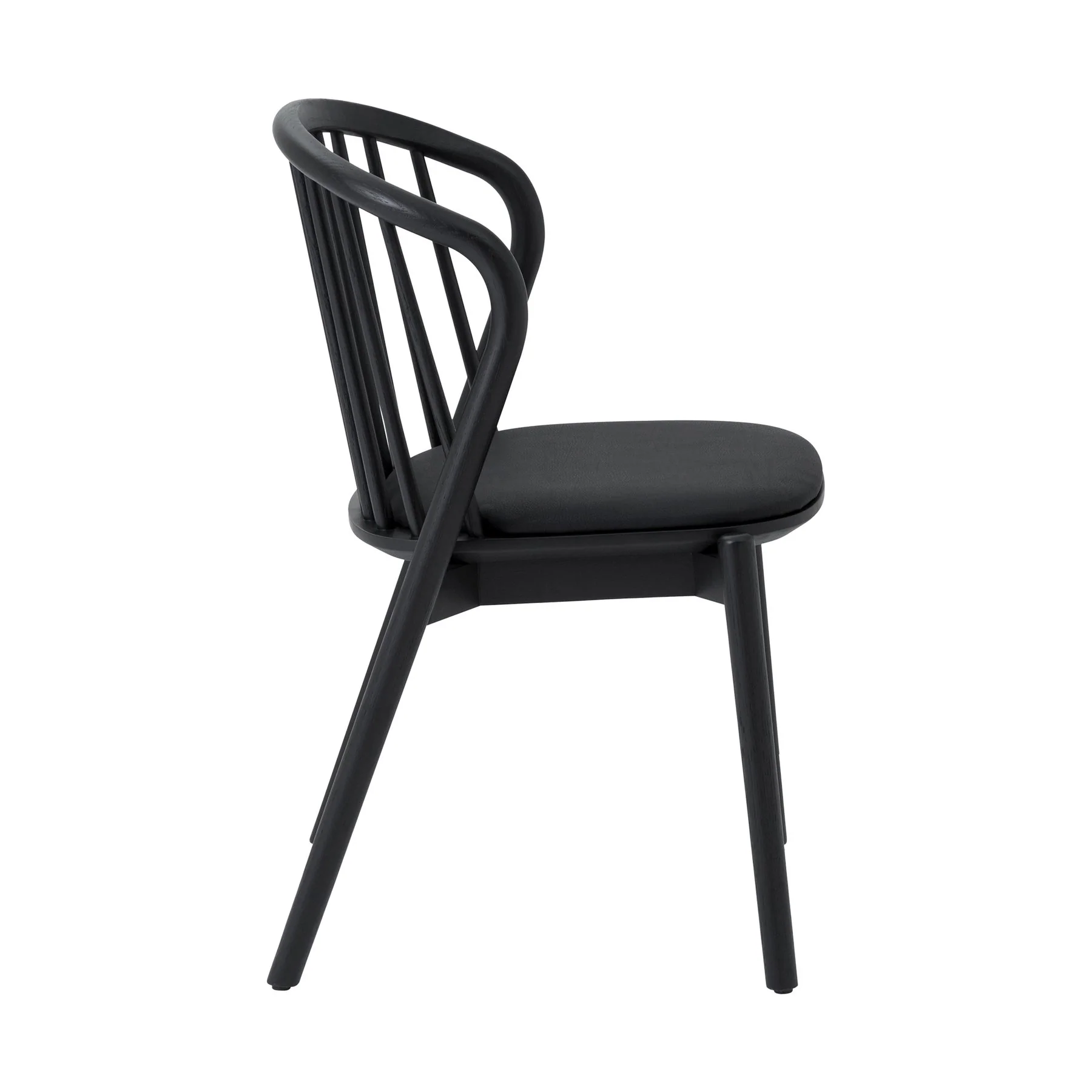 Echo Black Oak Wood and Faux Leather Dining Chairs - Set of 2 - Image 4
