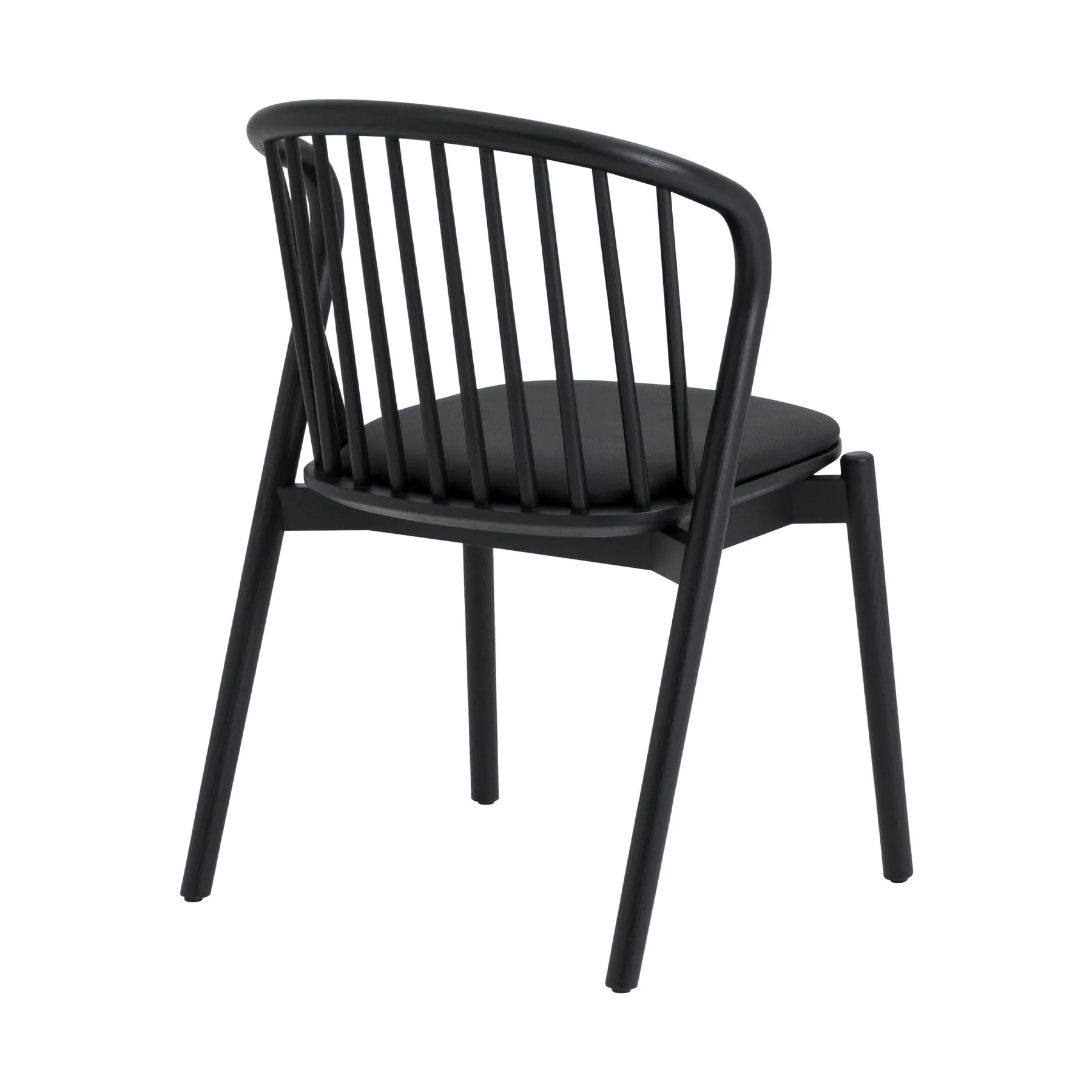 Echo Black Oak Wood and Faux Leather Dining Chairs - Set of 2 - Image 5