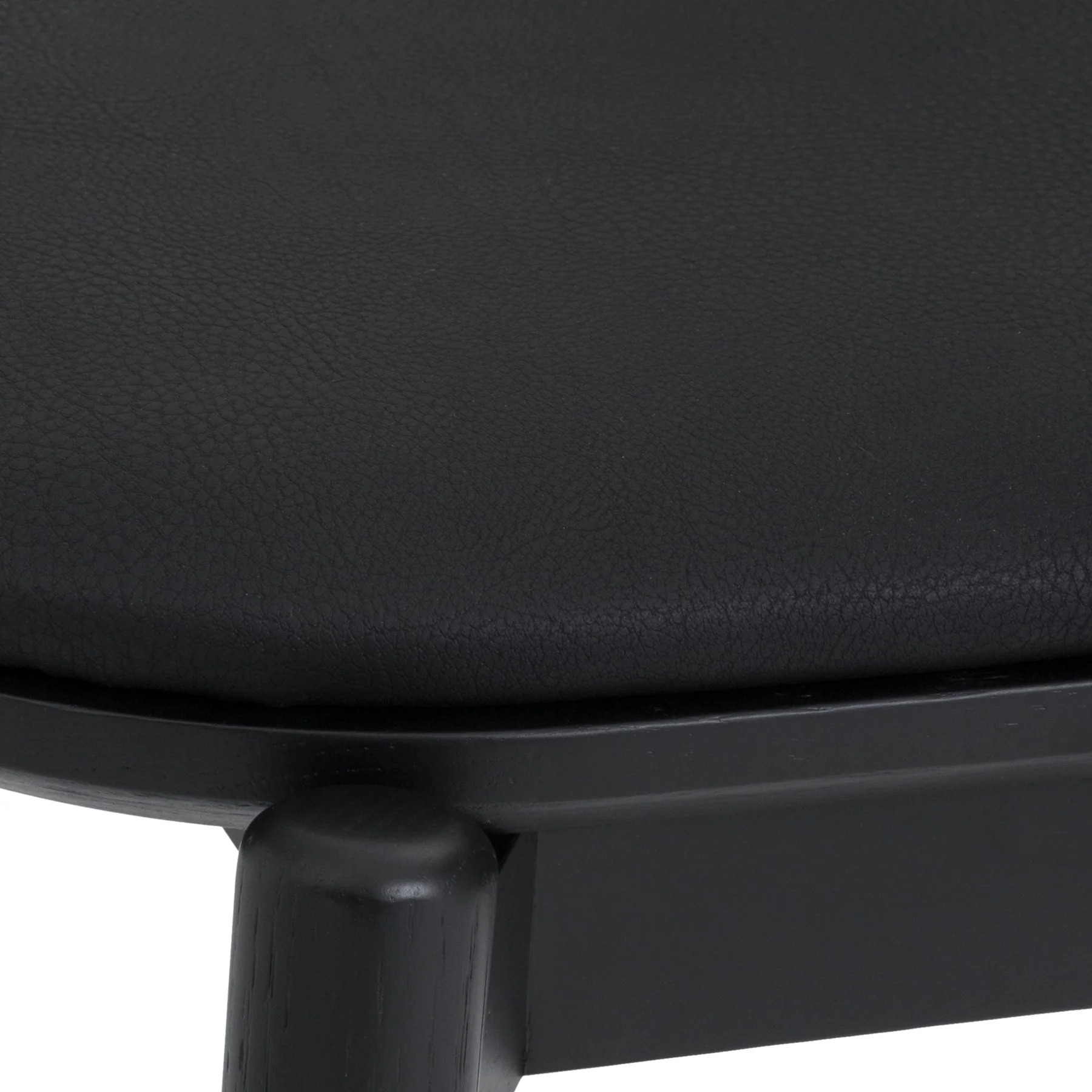 Echo Black Oak Wood and Faux Leather Dining Chairs - Set of 2 - Image 9