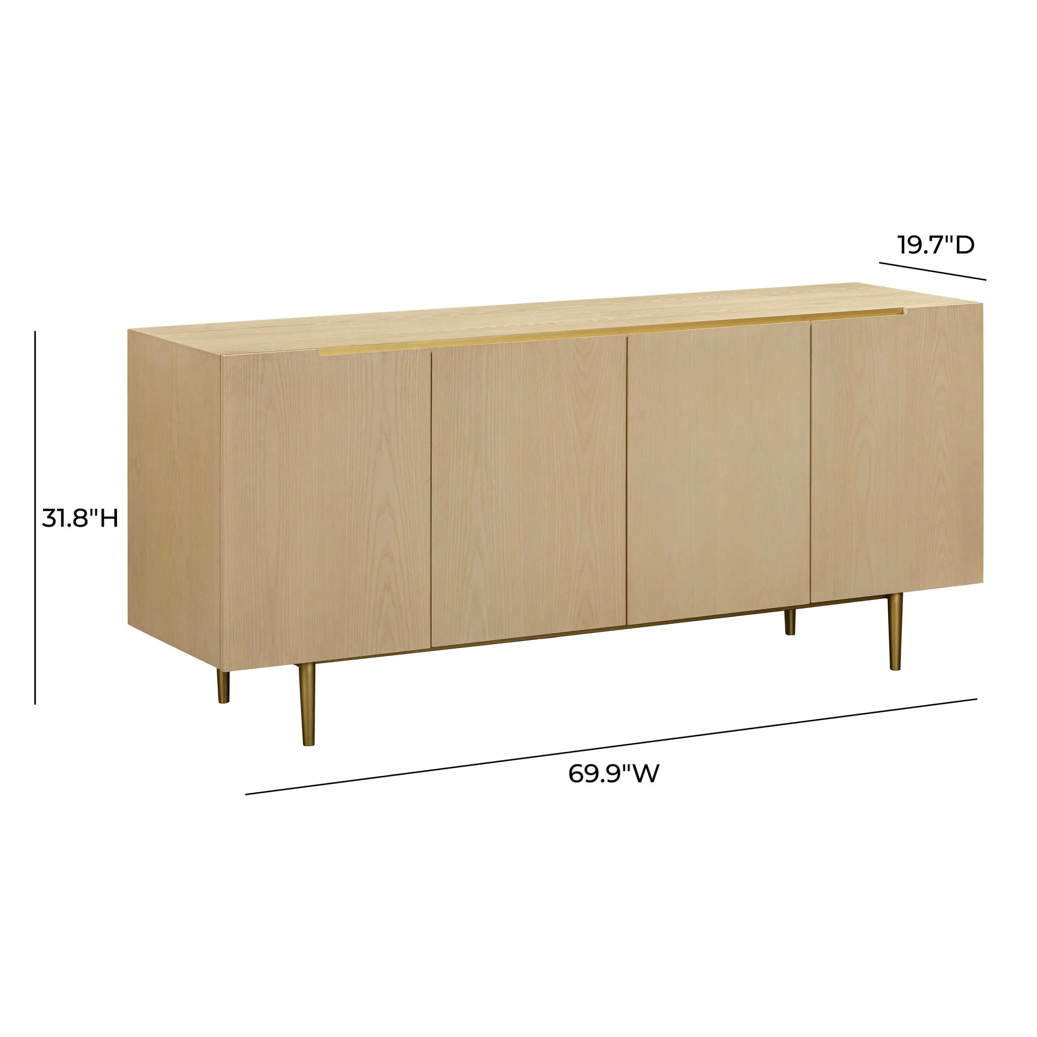 Echo Washed Natural Ash Sideboard - Image 9
