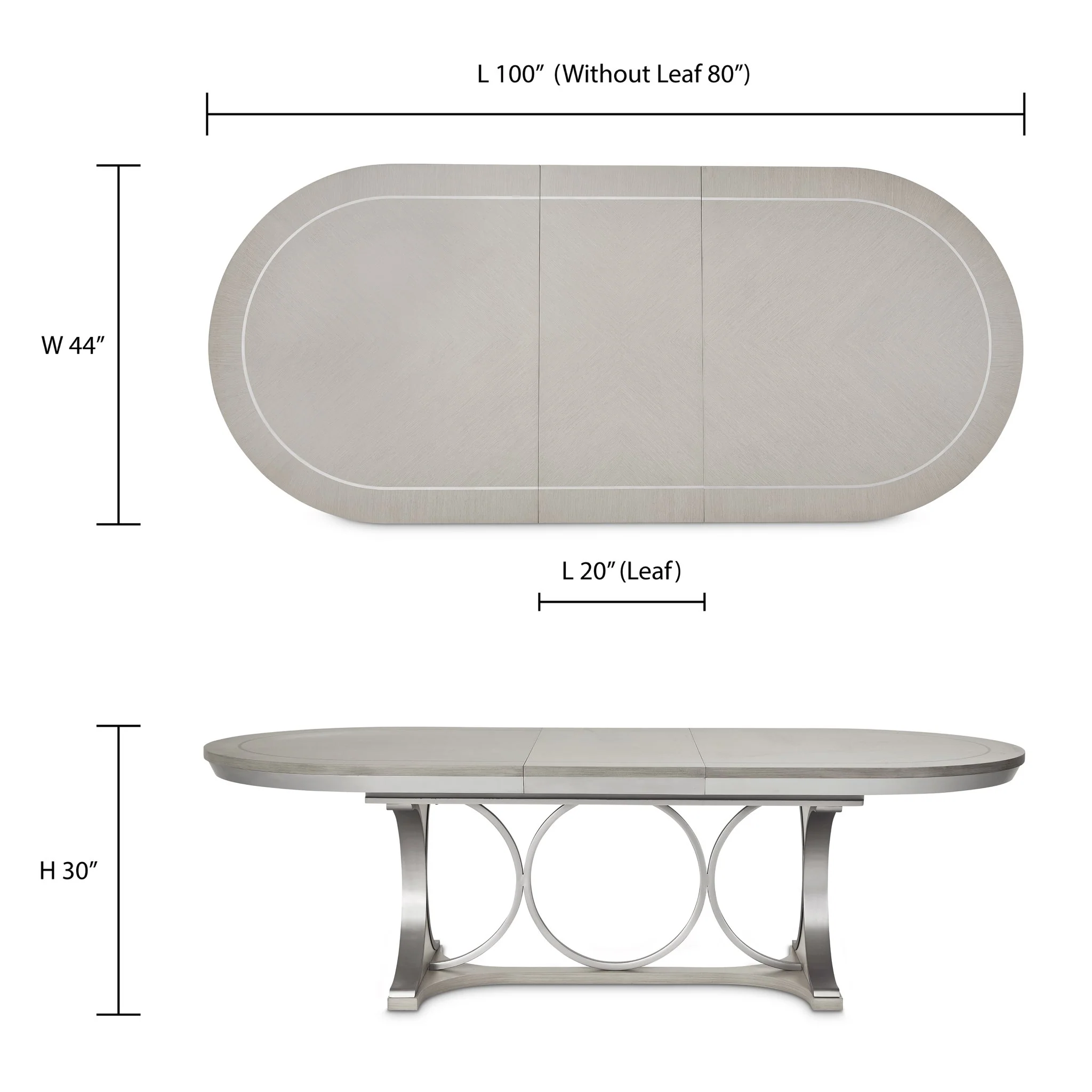 Eclipse Oval Dining Table - Moonlight Gray - Image 13