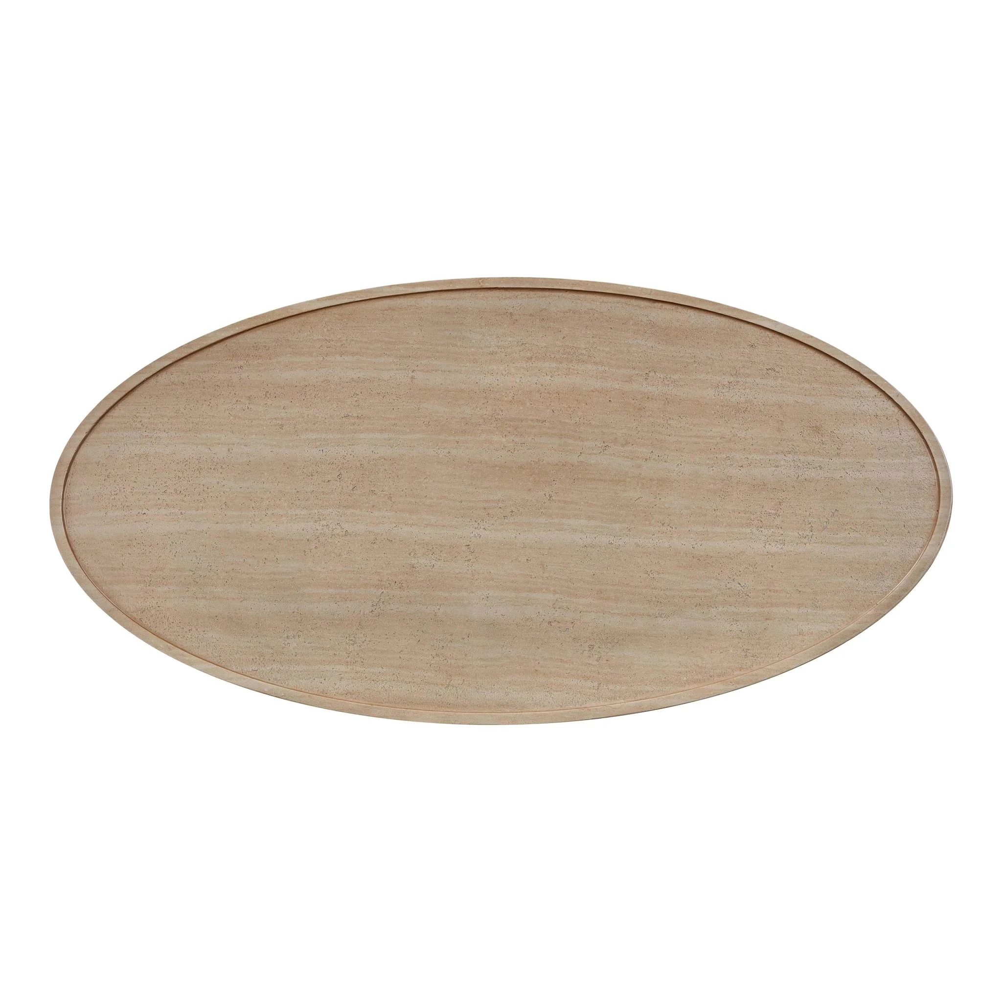 Eclipse Textured Faux Travertine Indoor / Outdoor Coffee Table - Image 6