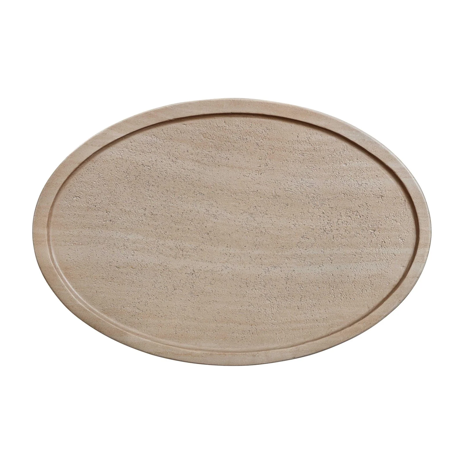Eclipse Textured Faux Travertine Indoor / Outdoor Side Table - Image 6