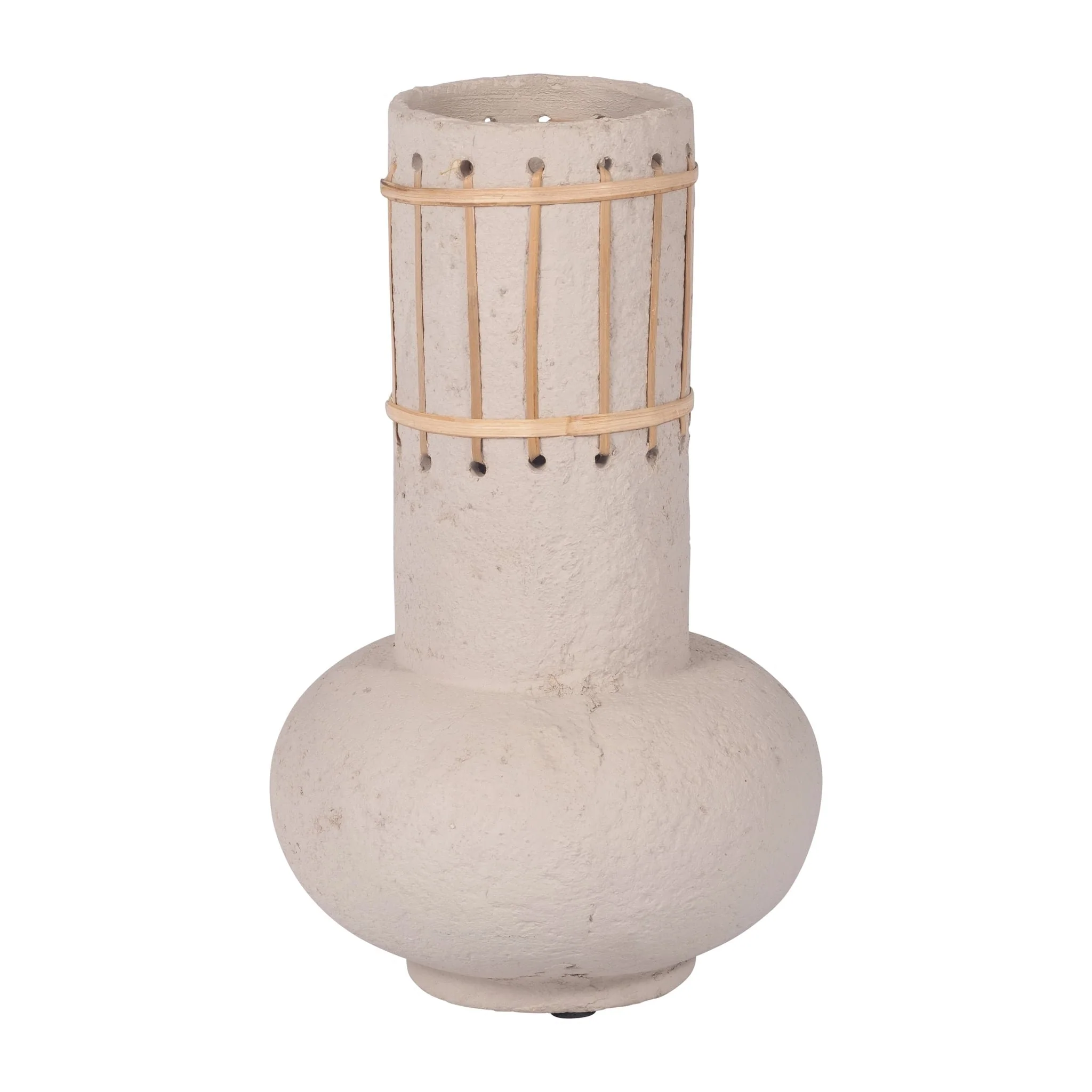 Ecomix, 12" Top Weave Nomad Vase, Ivory - Image 2