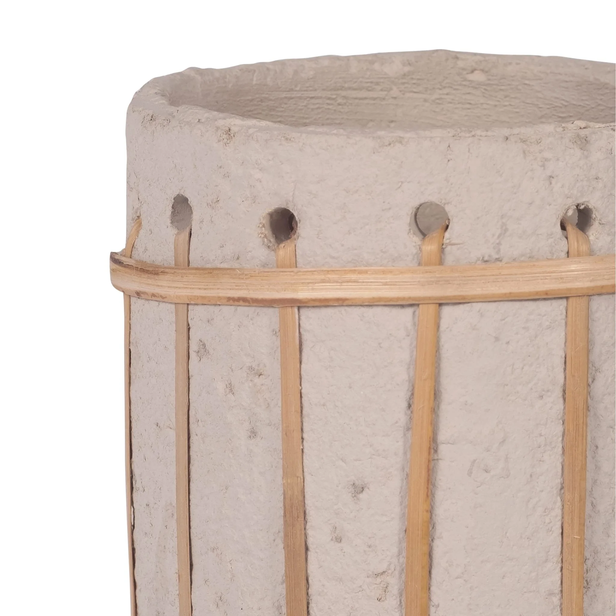 Ecomix, 12" Top Weave Nomad Vase, Ivory - Image 4
