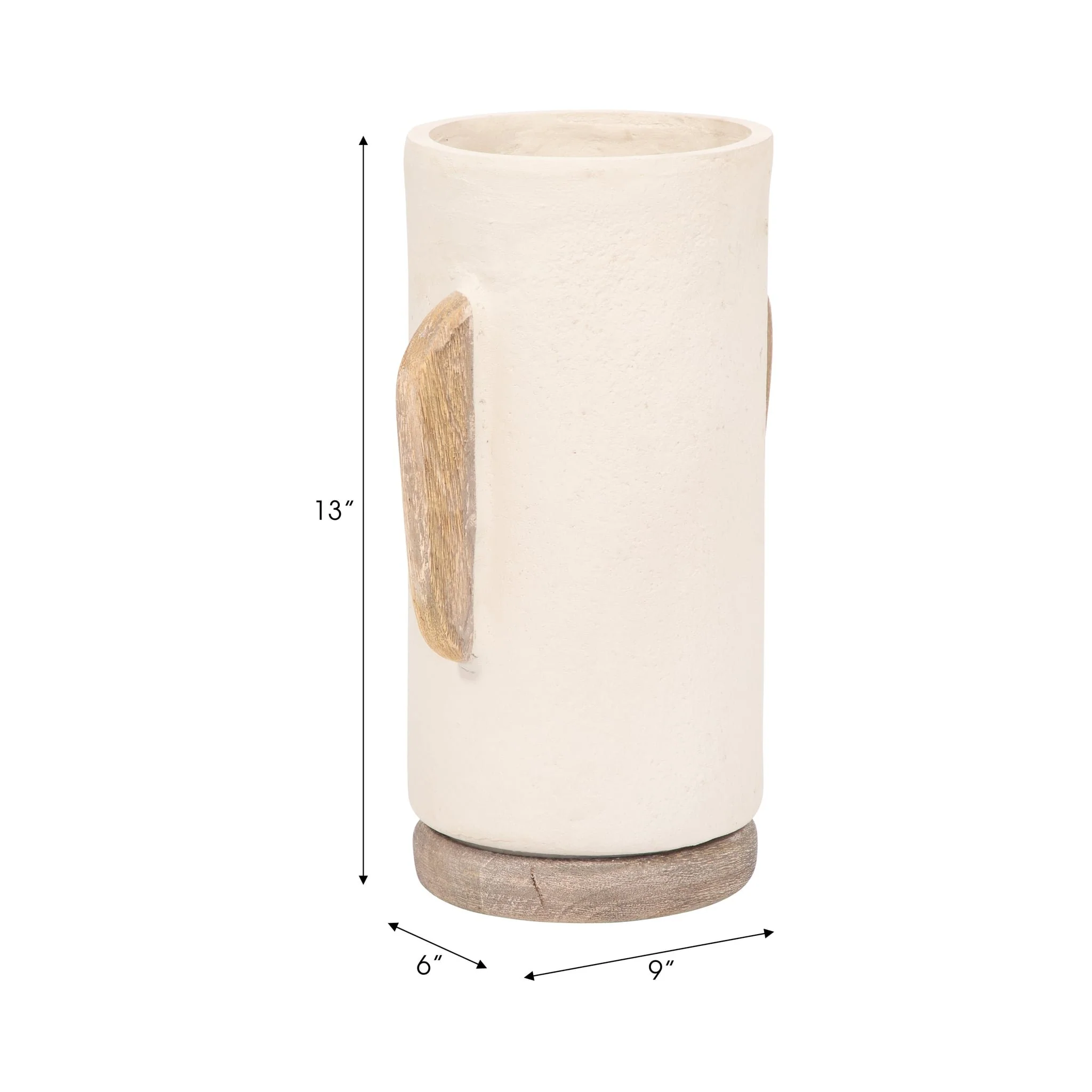 Ecomix, 13" Organic Vase, Ivory - Image 8