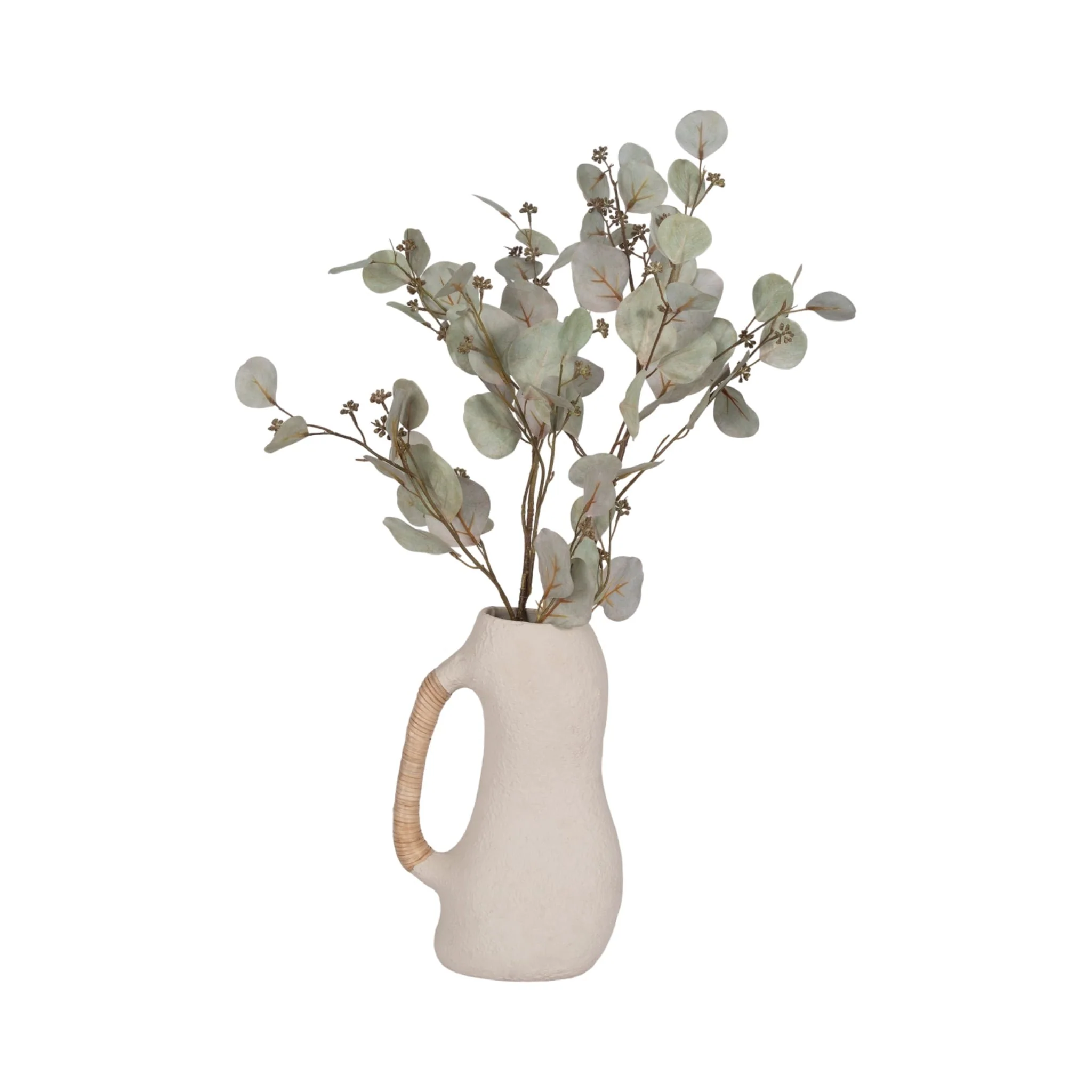 Ecomix, 13" Organic Vase With Caning, Ivory - Image 2