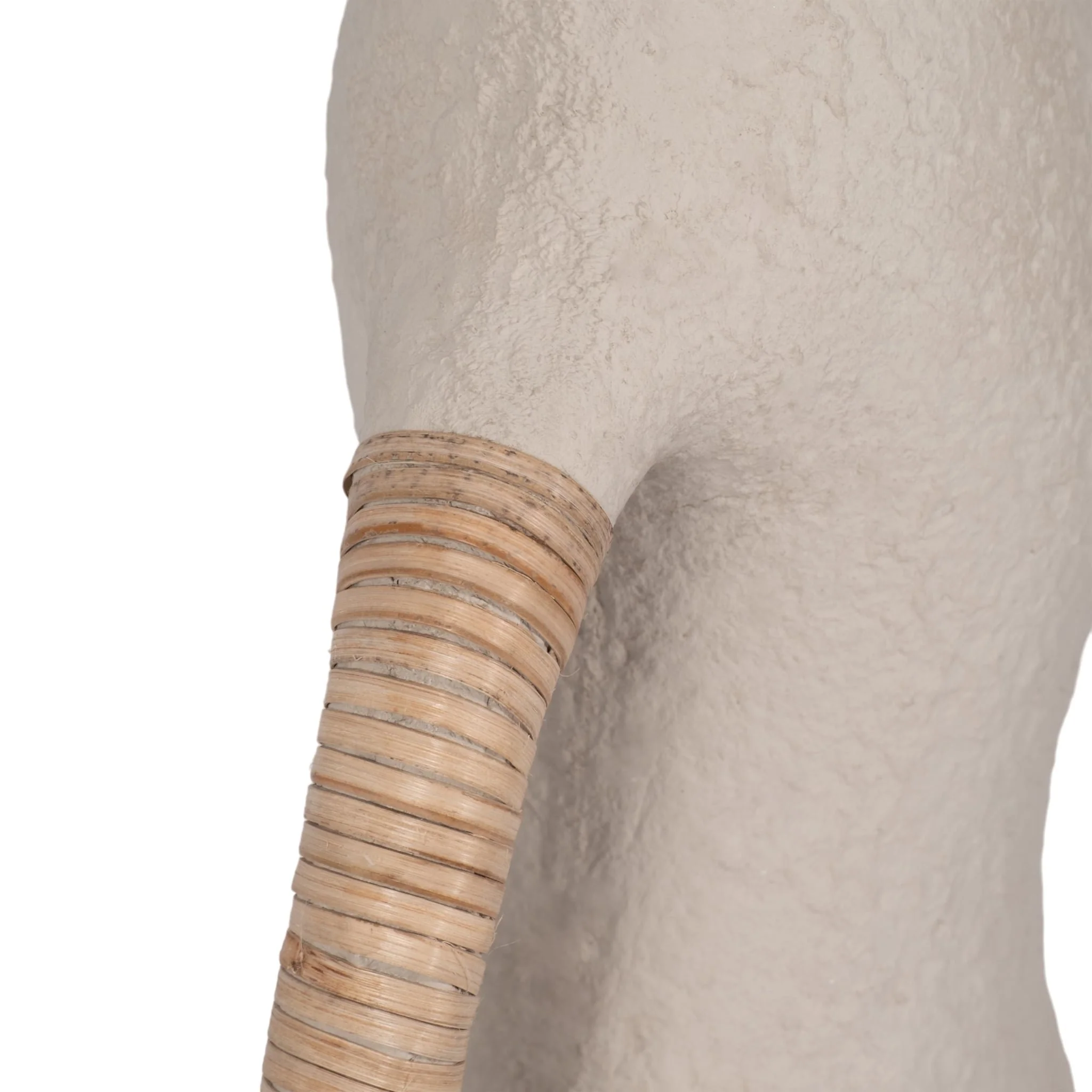 Ecomix, 13" Organic Vase With Caning, Ivory - Image 5