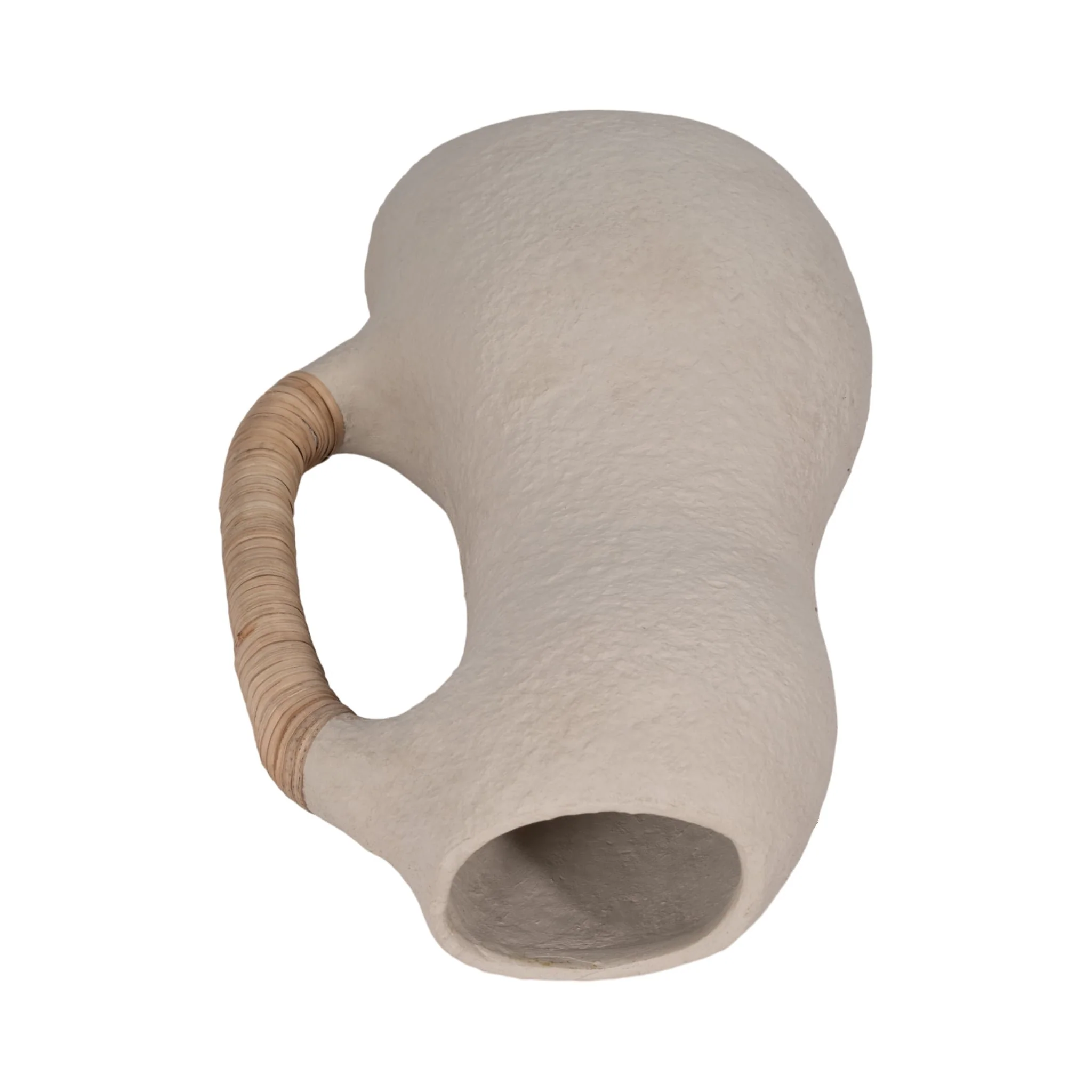 Ecomix, 13" Organic Vase With Caning, Ivory - Image 6
