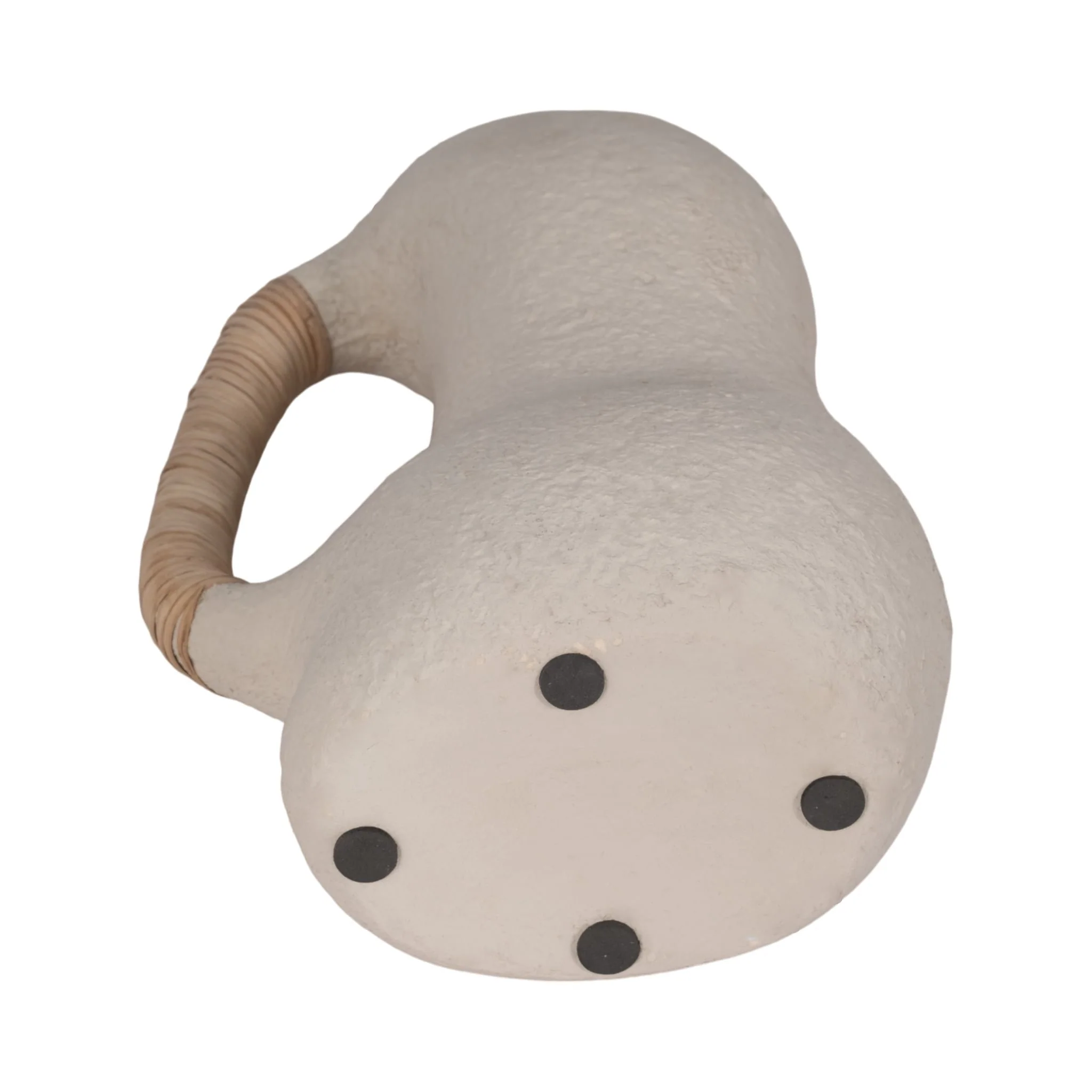 Ecomix, 13" Organic Vase With Caning, Ivory - Image 7