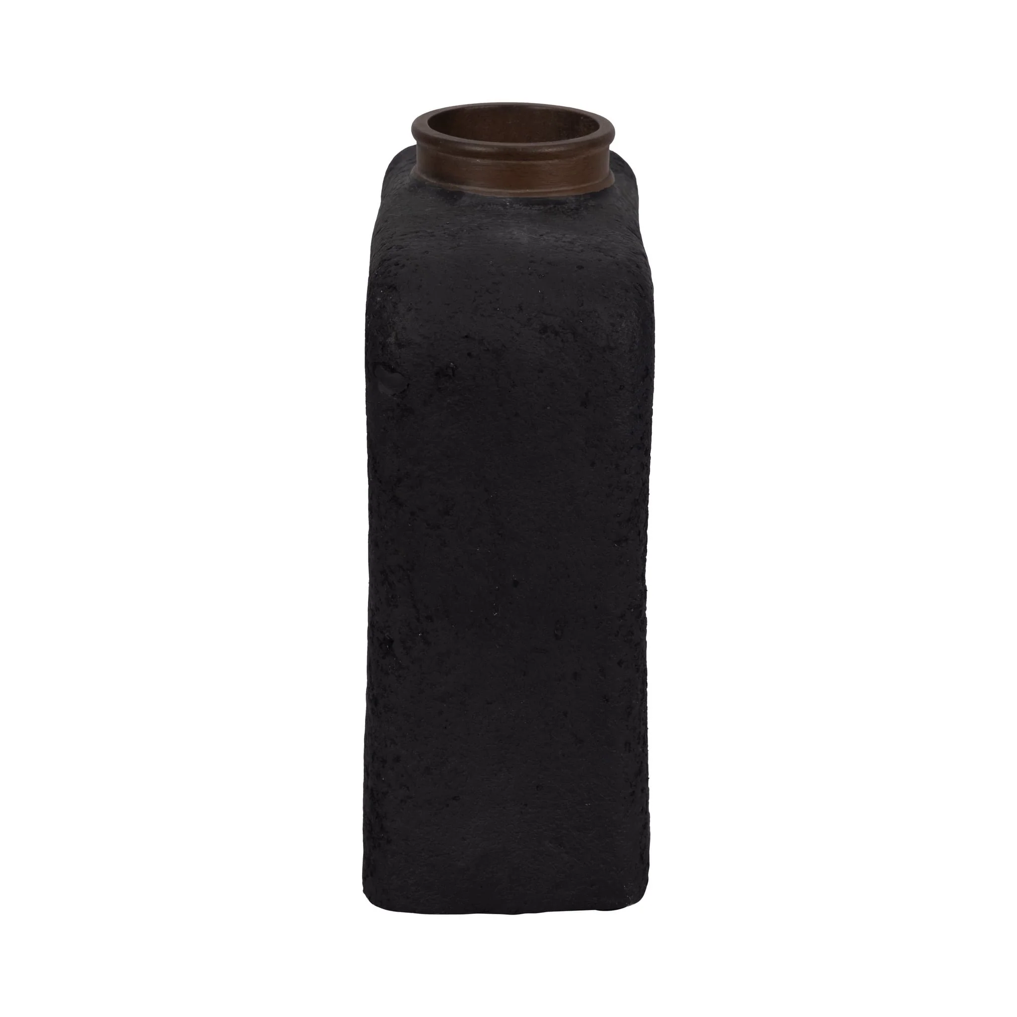 Ecomix, 13"h Abstract Vase, Black - Image 4