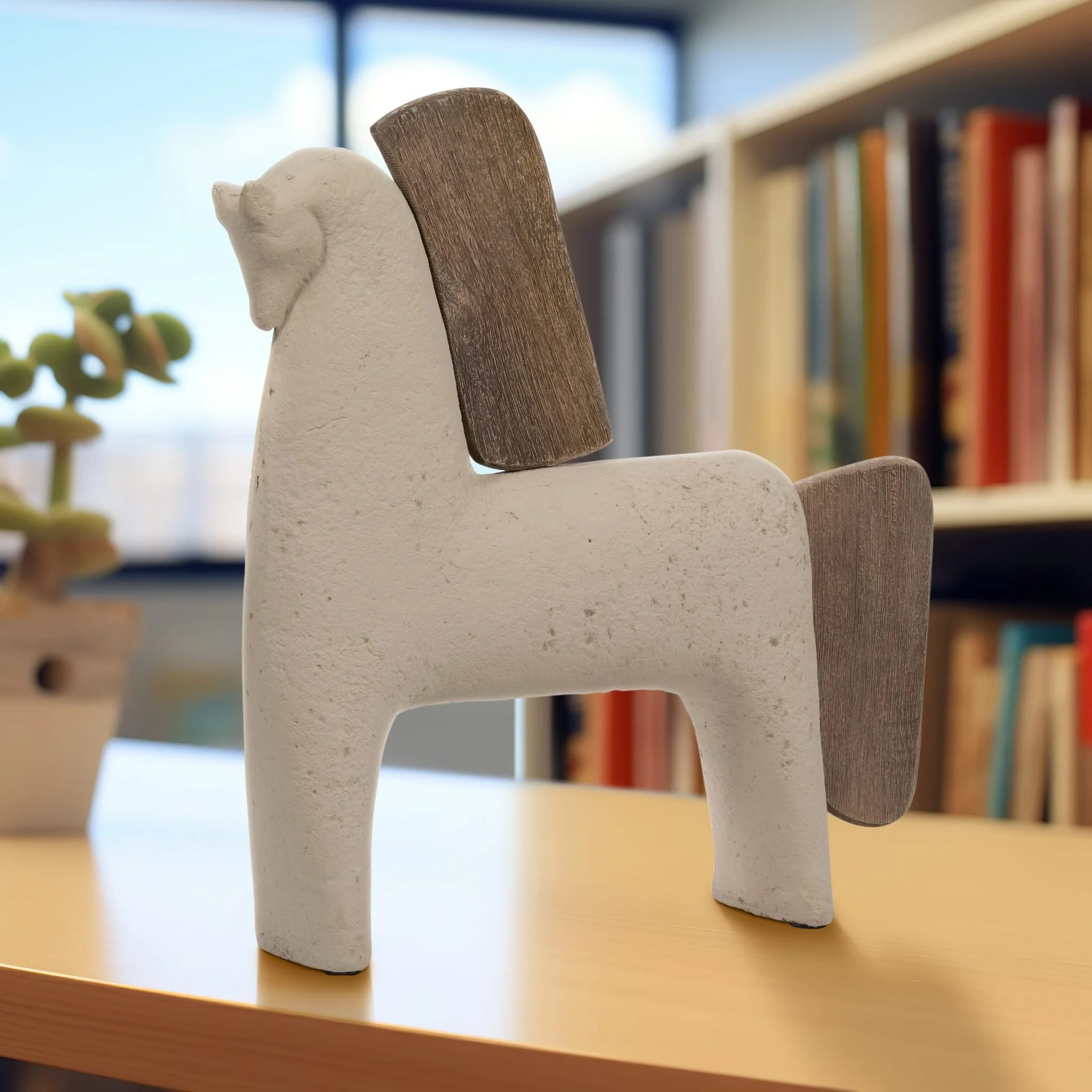 Ecomix, 14" Horse Deco, Ivory - Image 8