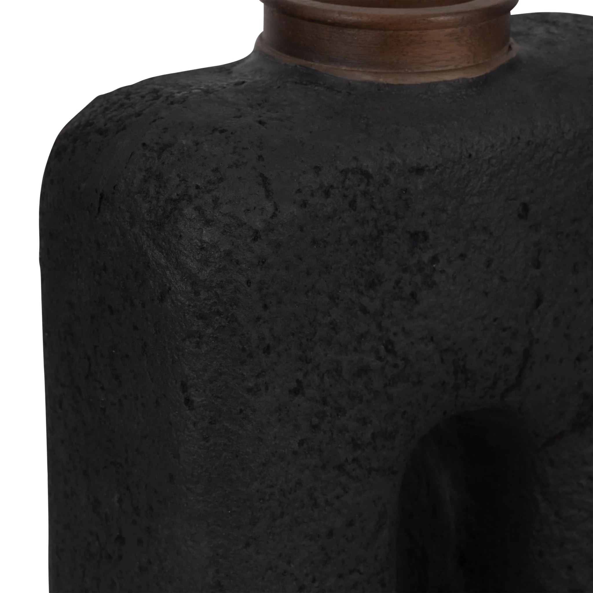 Ecomix, 15"h Abstract Vase, Black - Image 5