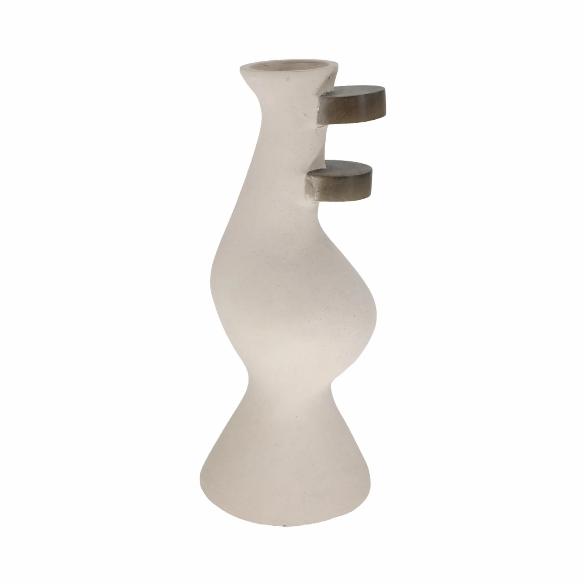 Ecomix, 18" Abstract Vase, Ivory - Image 5