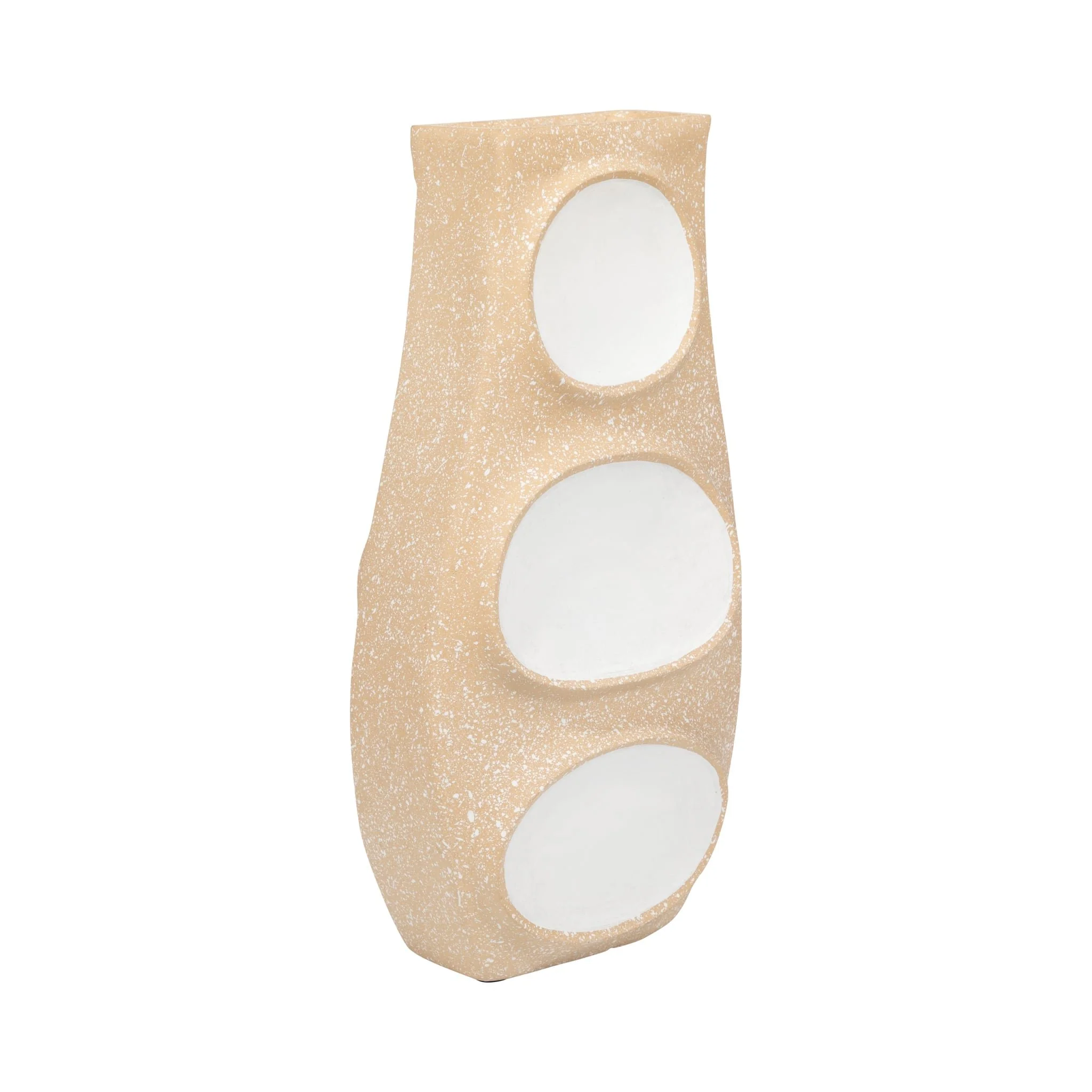 Ecomix, 19" Big Polka Dot Vase, Ivory - Image 3