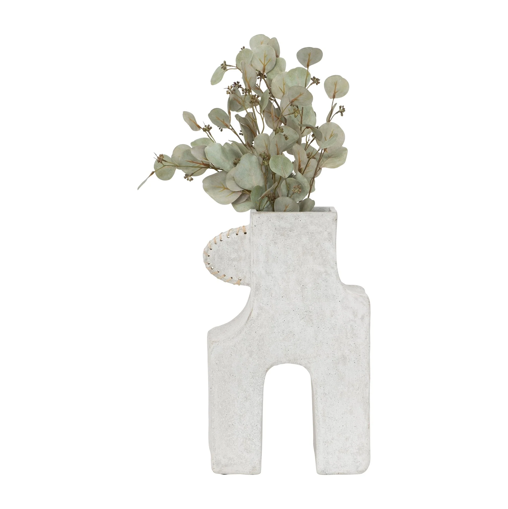 Ecomix, 19"h Abstract Vase, White - Image 5