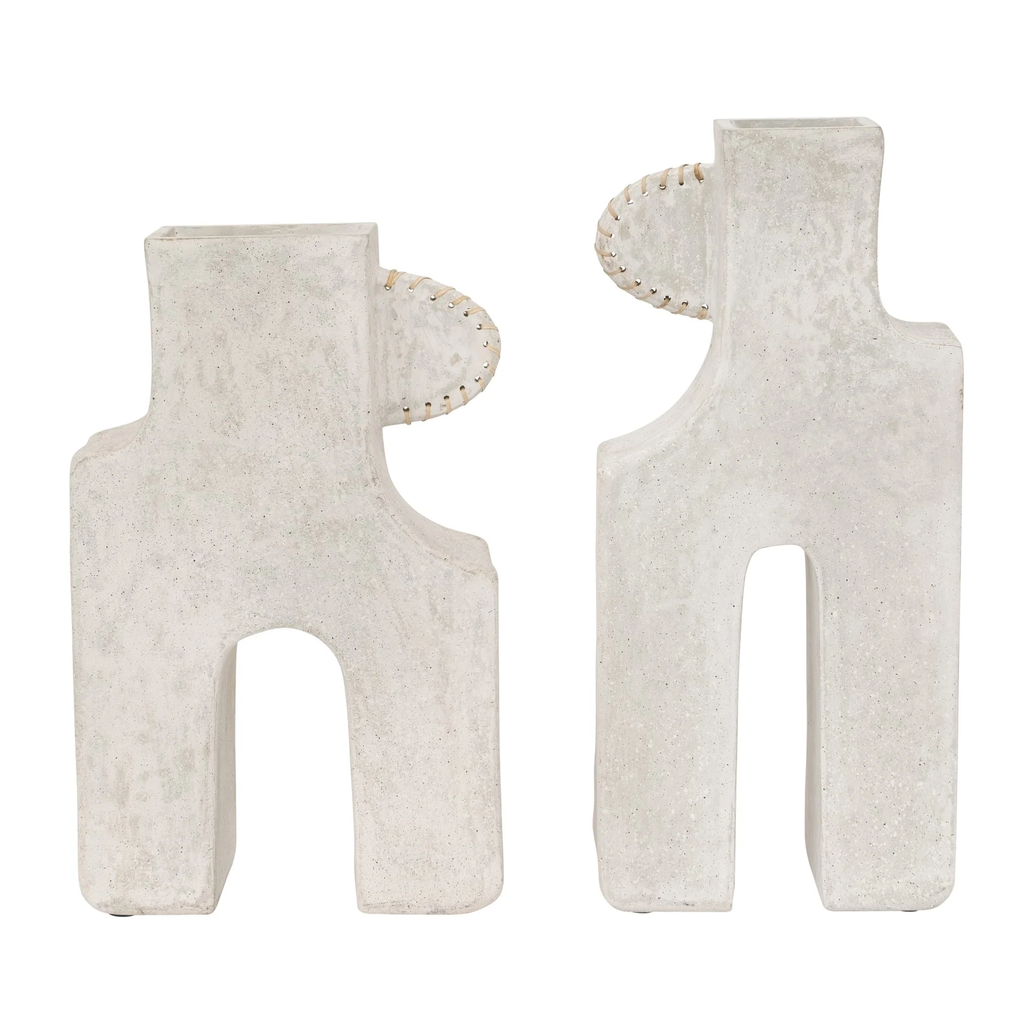 Ecomix, 19"h Abstract Vase, White - Image 7