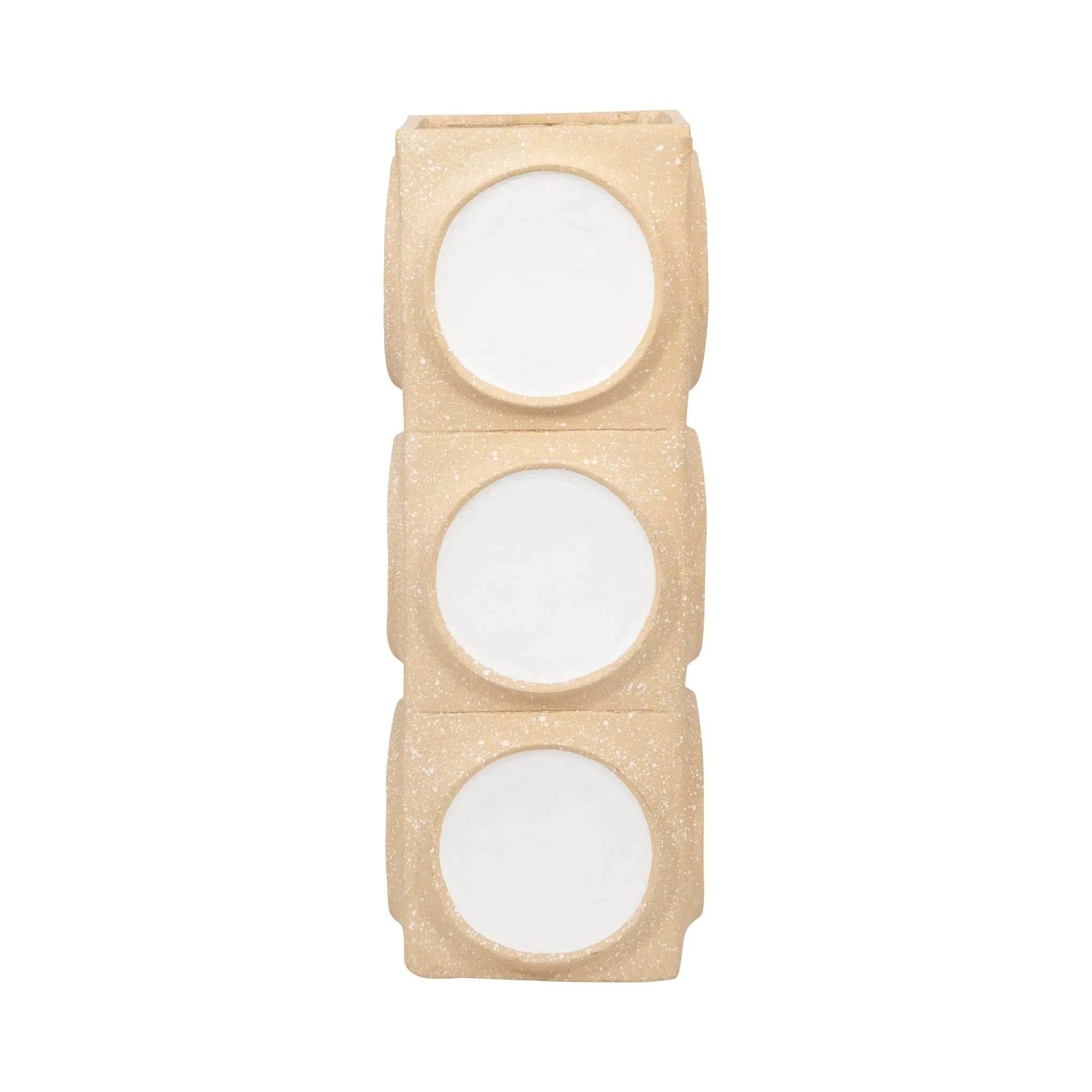 Ecomix, 21" Big Polka Dot Vase, Ivory - Image 3