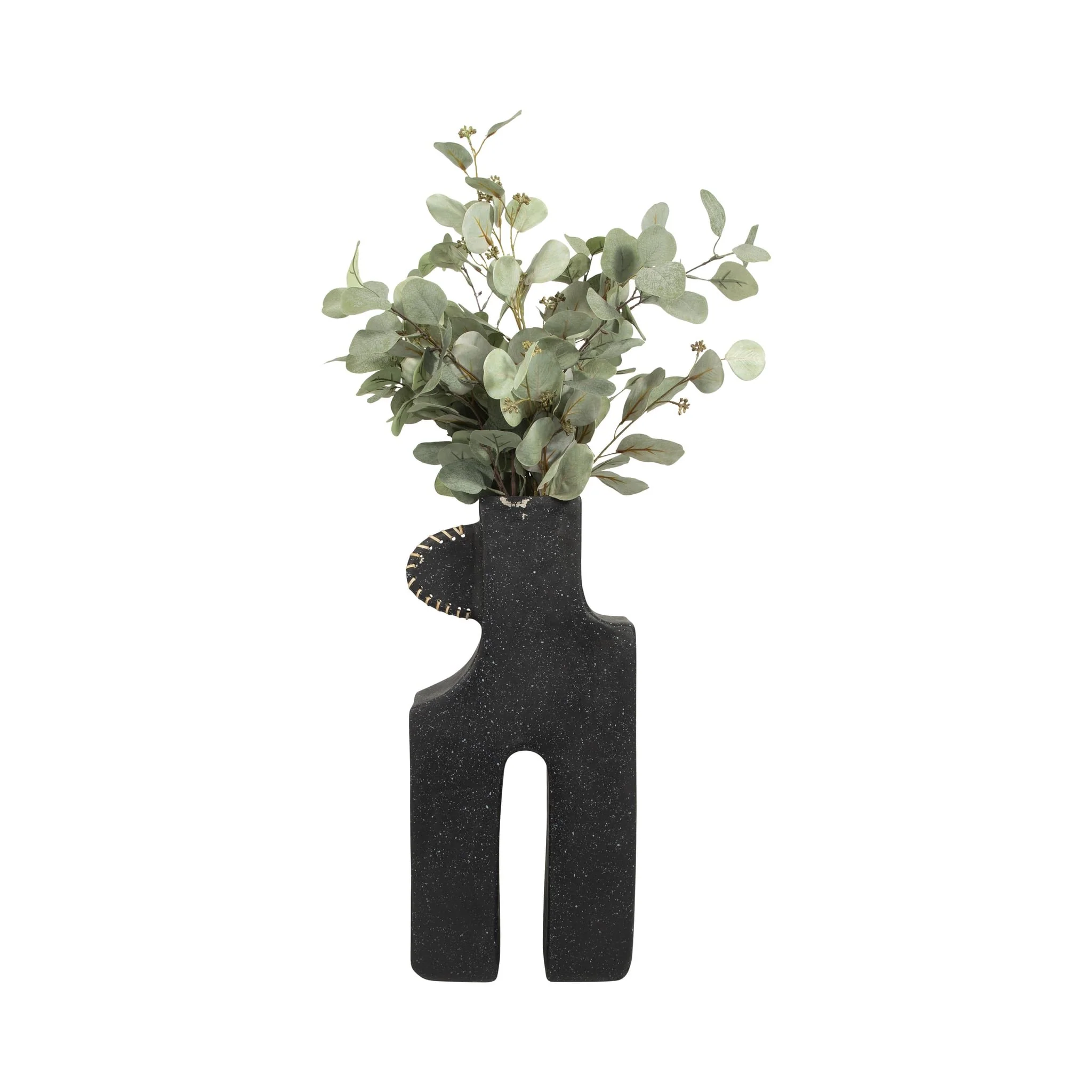Ecomix, 21"h Abstract Vase, Black - Image 2