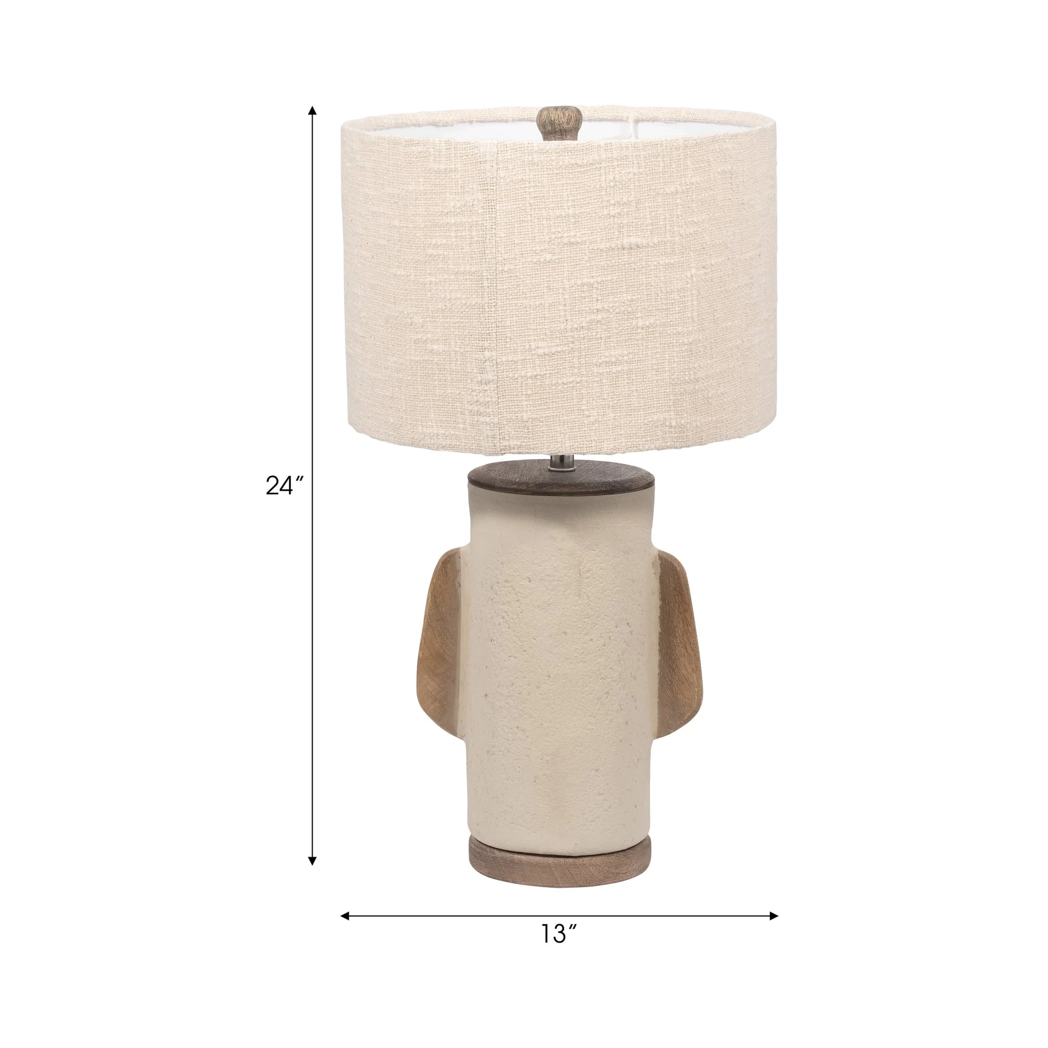 Ecomix, 24" Organic Table Lamp, Ivory - Image 9