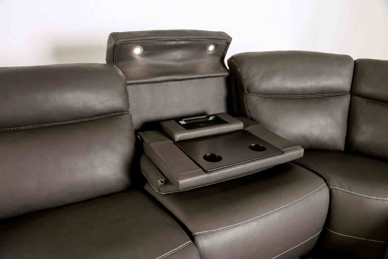 Edmondus Power Sectional, Dark Gray - Image 5