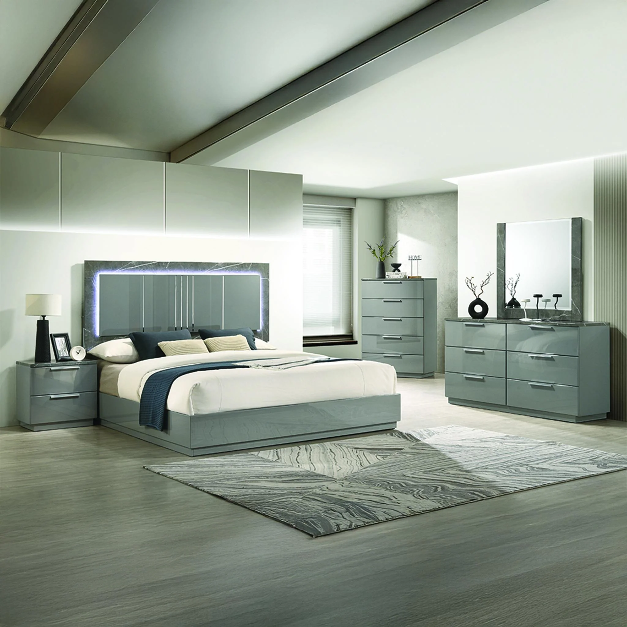 Elara Queen 5PC Bedroom Set Gray - Image 25