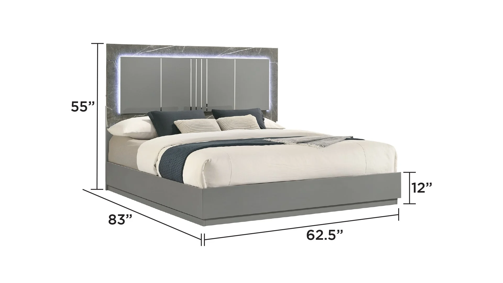 Elara Queen Bed Gray - Image 4