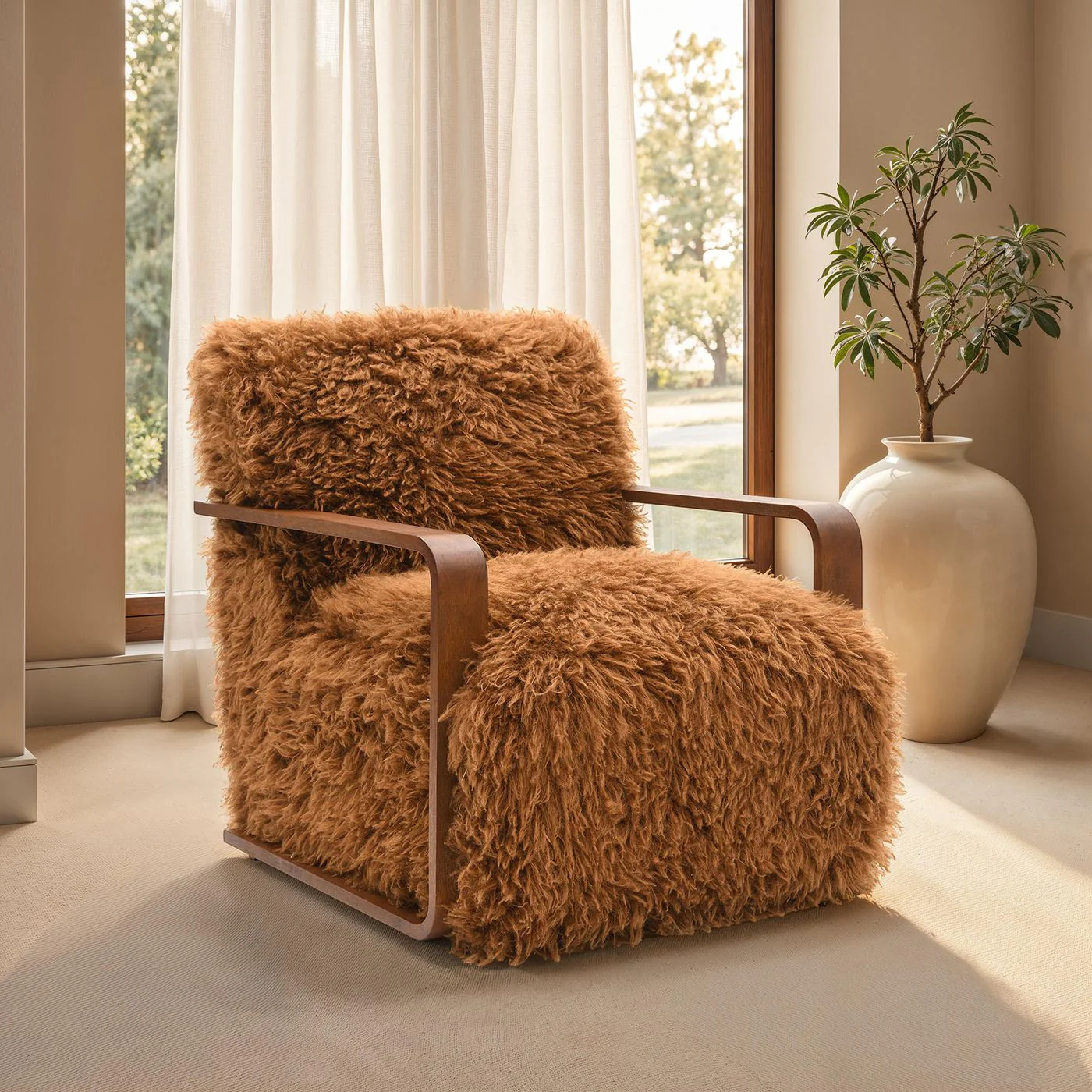 Elardo Accent Chair, Camel Brown - Image 2