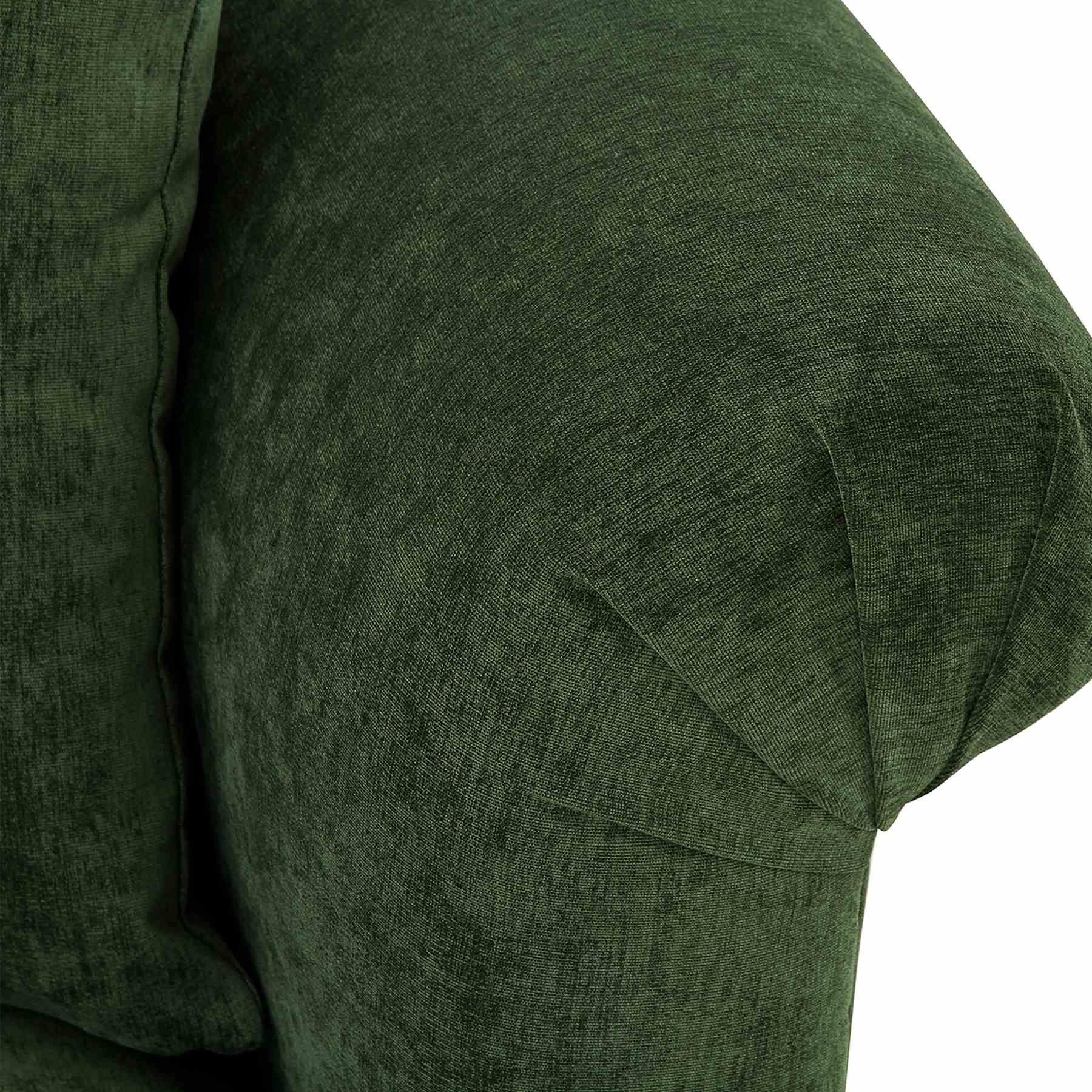 Elegance Contemporary Sofa in Green Velvet with Acrylic Legs - Image 4