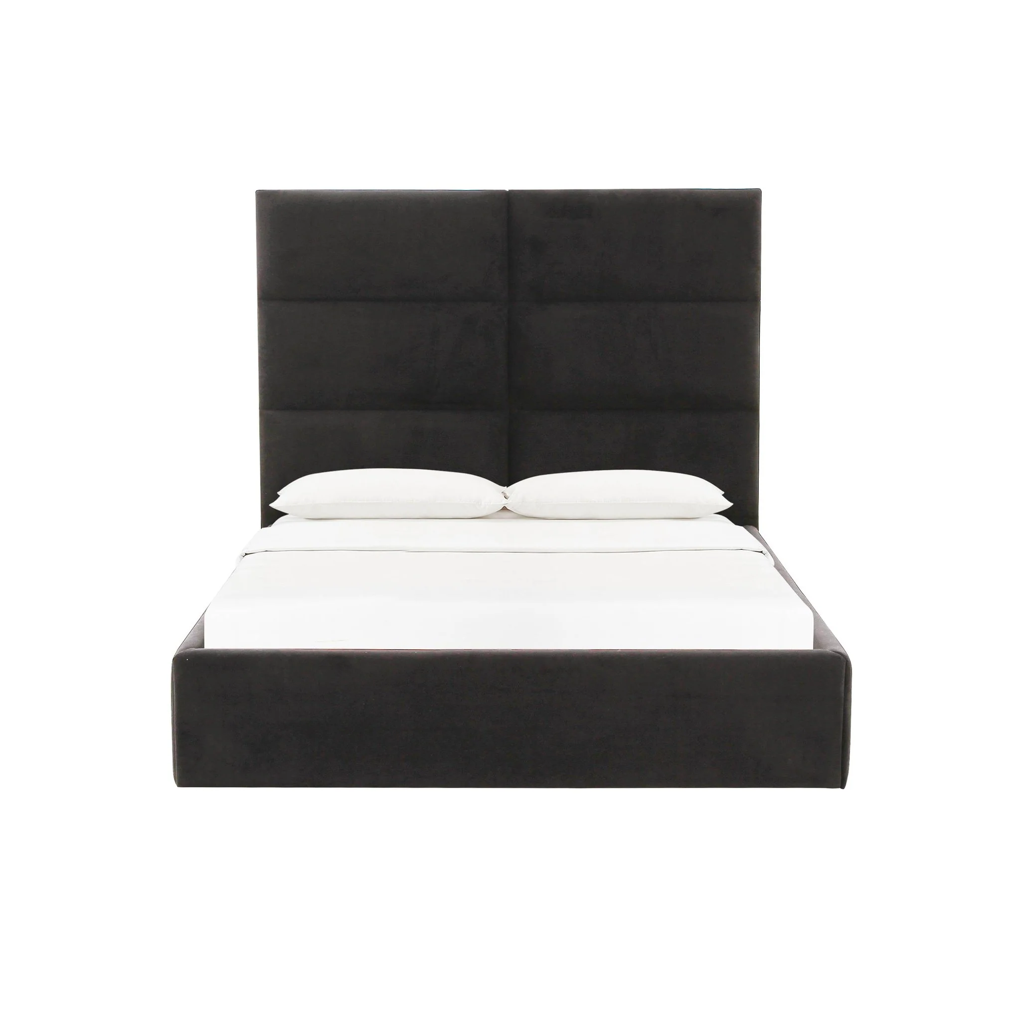 Eliana Black Velvet Queen Bed - Image 3