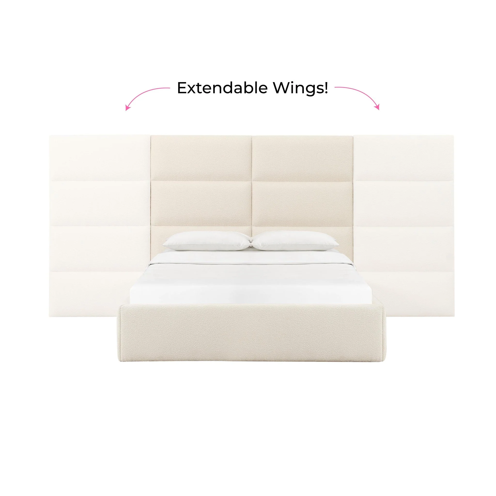 Eliana Cream Boucle King Bed - Image 6
