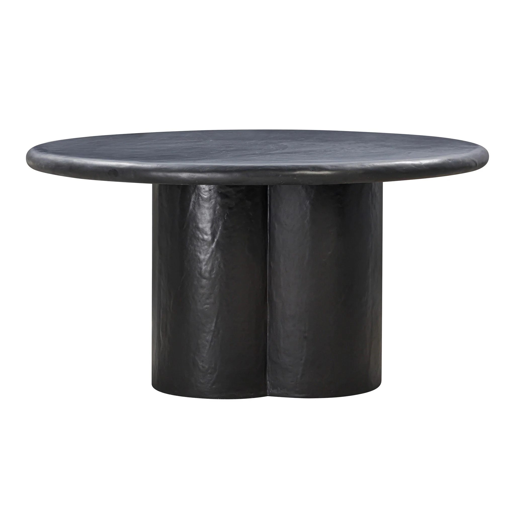 Elika Black Faux Plaster Round Dining Table - Image 4