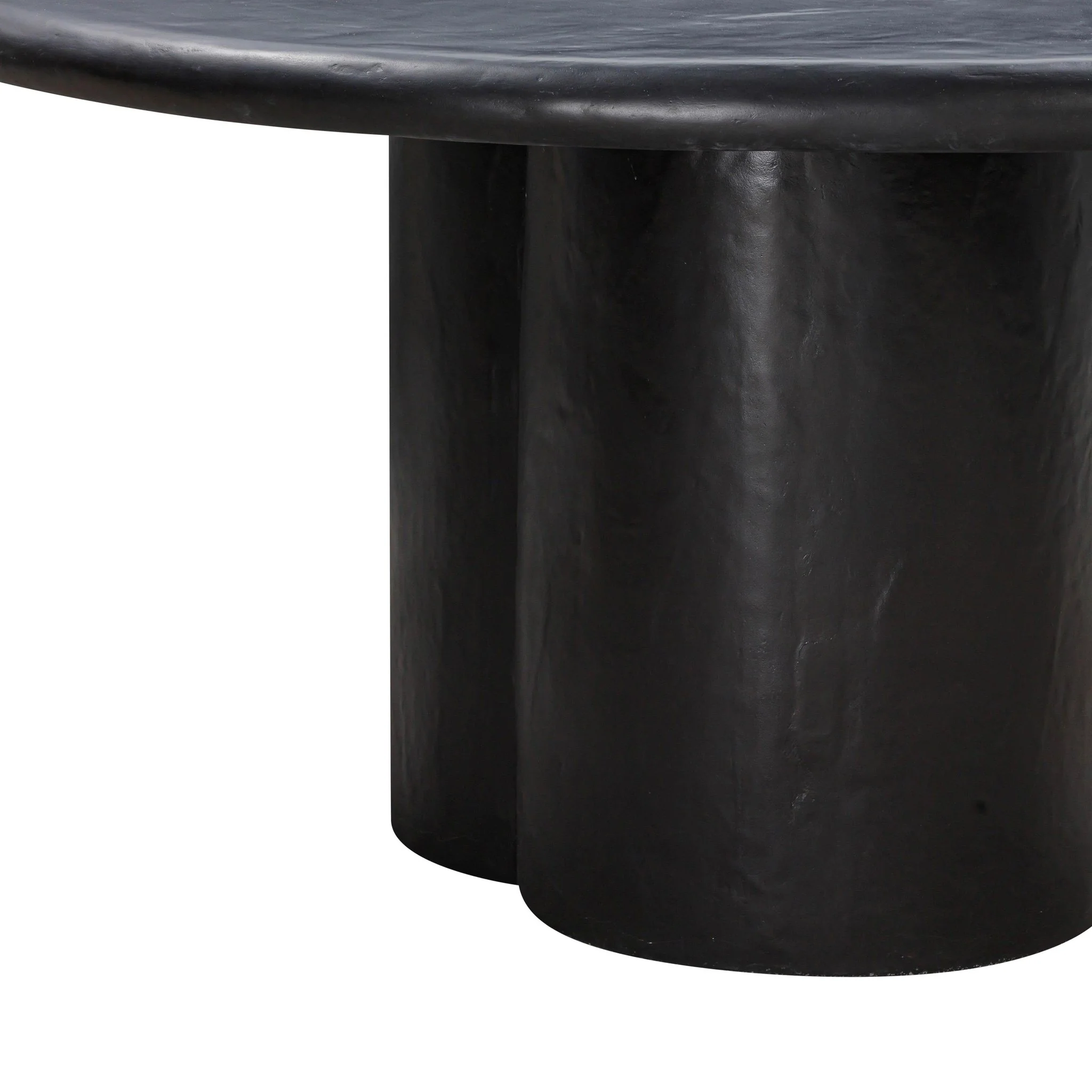 Elika Black Faux Plaster Round Dining Table - Image 5