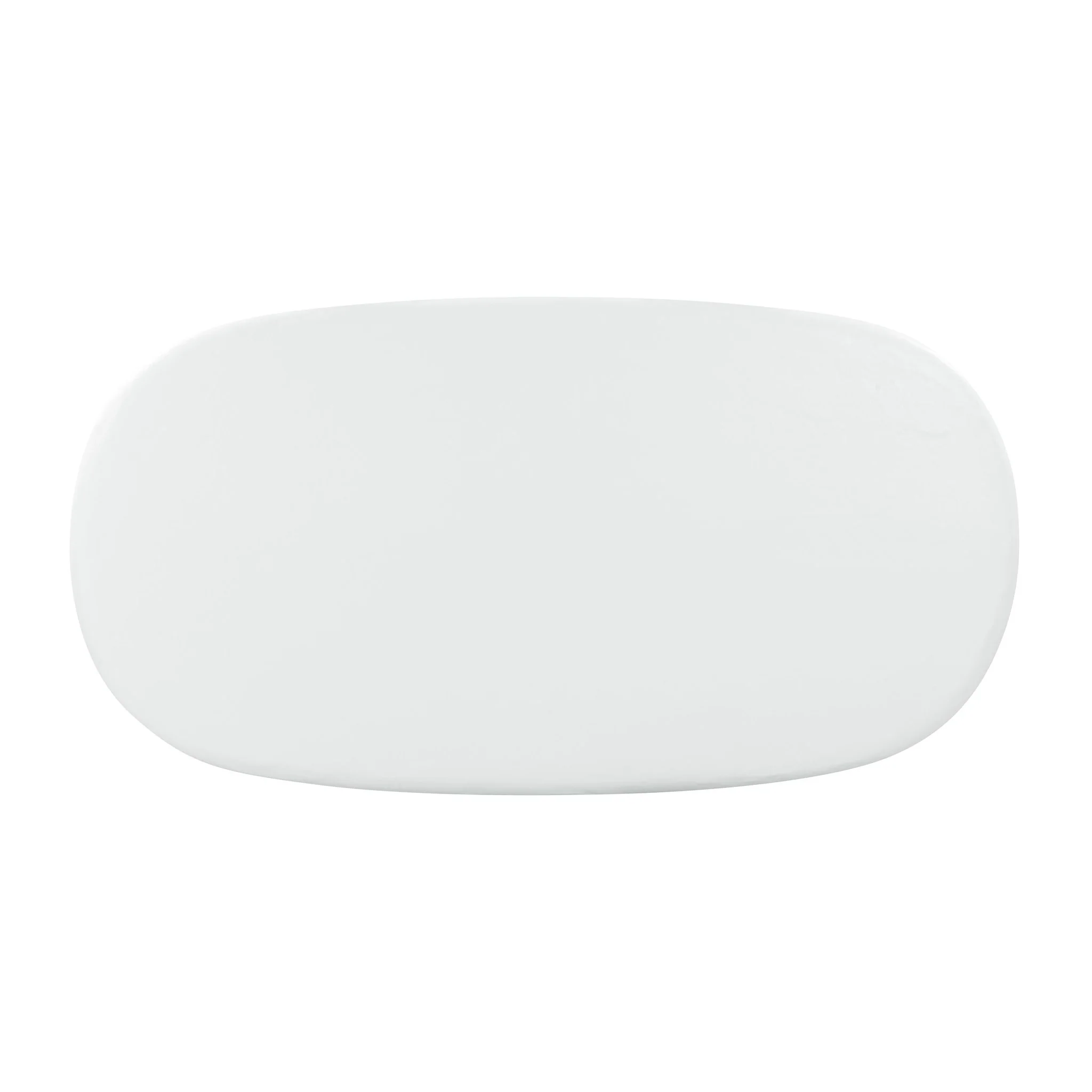 Elika White Faux Plaster Oval Dining Table - Image 5